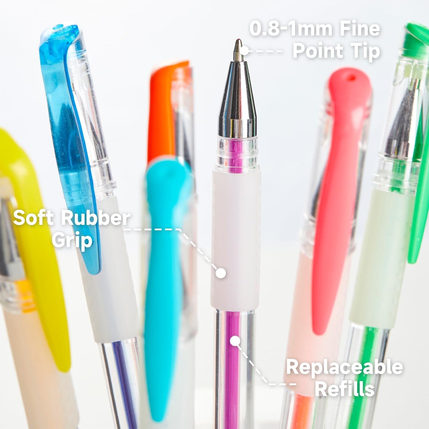 Shuttle Art Gel Pens, 130 Colors Gel Pen with 1 Coloring Book in Travel Case for Adults Coloring Books Drawing Crafts Scrapbooking Journaling