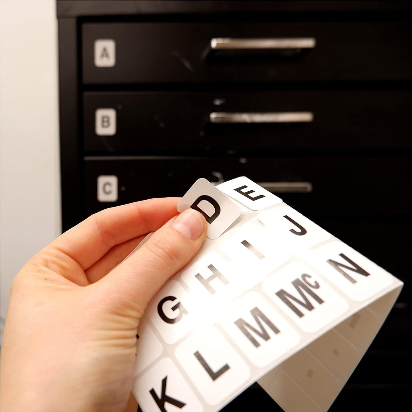 ChromaLabel 1 x 3/4 inch Alphabet Stickers, 10 Sheets/Pack, White