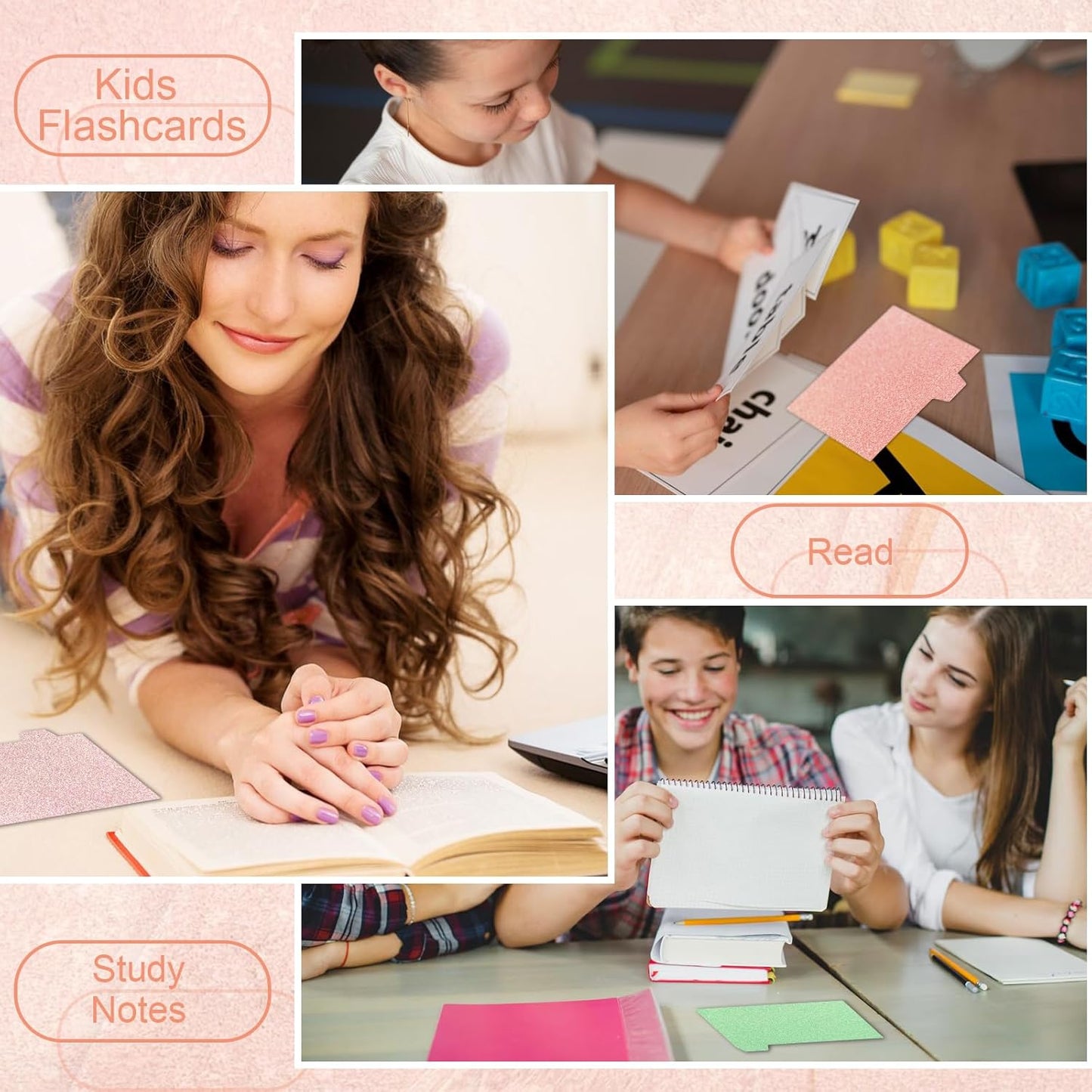 Index Card Dividers 3×5 Index Cards Guide Dividers with Alphabet Stickers Tab Dividers Recipe Guides Colorful Blank Flash Cards Study Cards for Recipe cards School Learning Office (50)