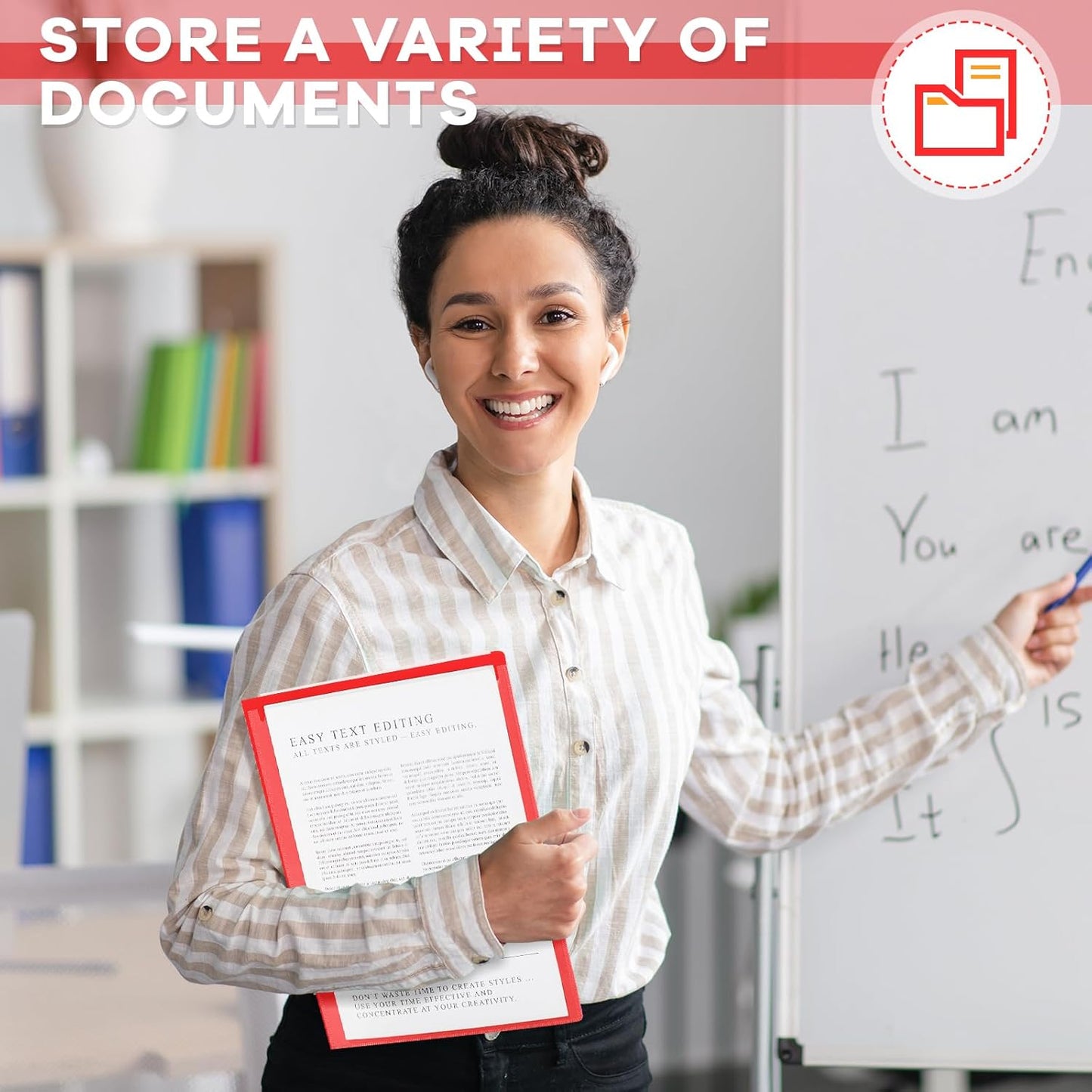 Henoyso 72 Pcs Plastic Take Home Folders with 2 Pockets Parent Teacher Classroom Communication Homework Folder for Students Parent Teacher Connect (Red)