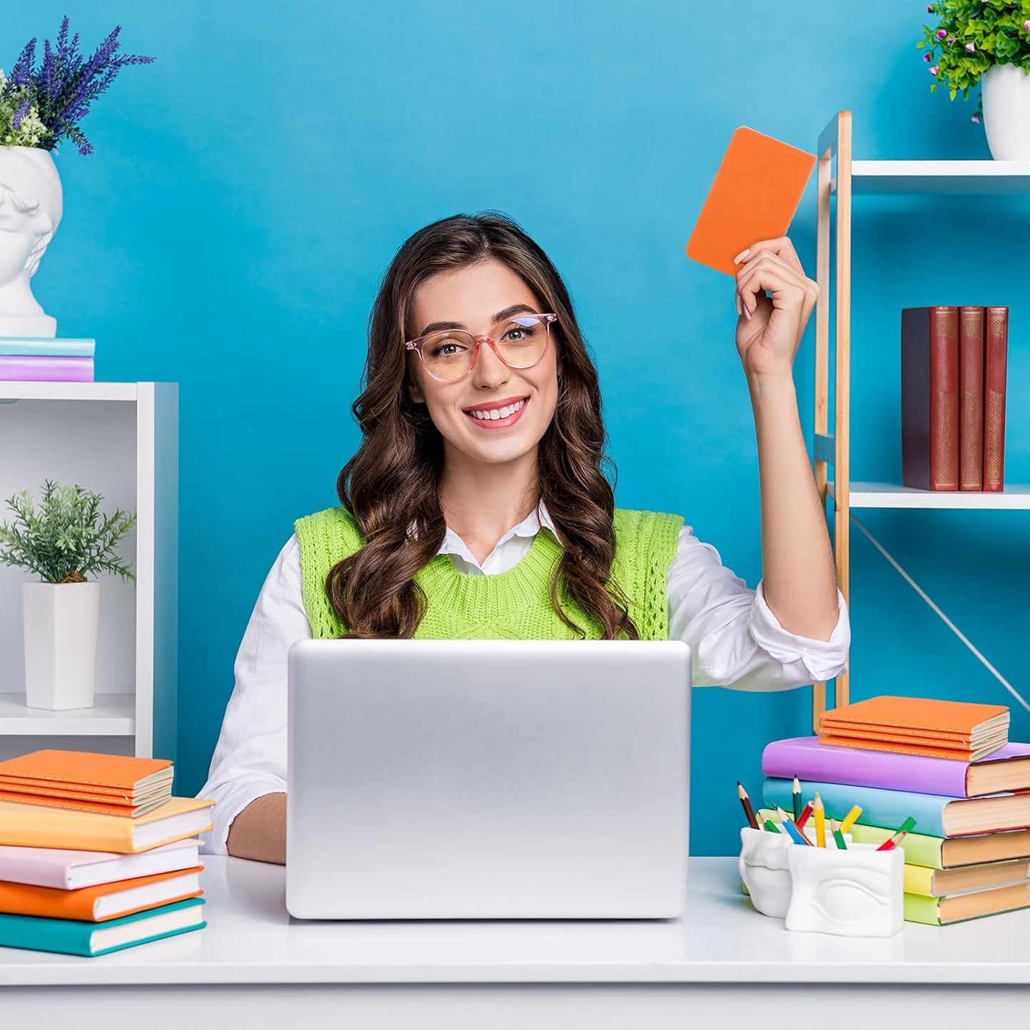 Harloon 100 Pcs Mini Notebooks Bulk Small Pocket Notepads Blank Lined Wallet Memos Journals for Students Employee Traveler Classroom Office Supplies, 4 x 2.5 Inches(Orange)