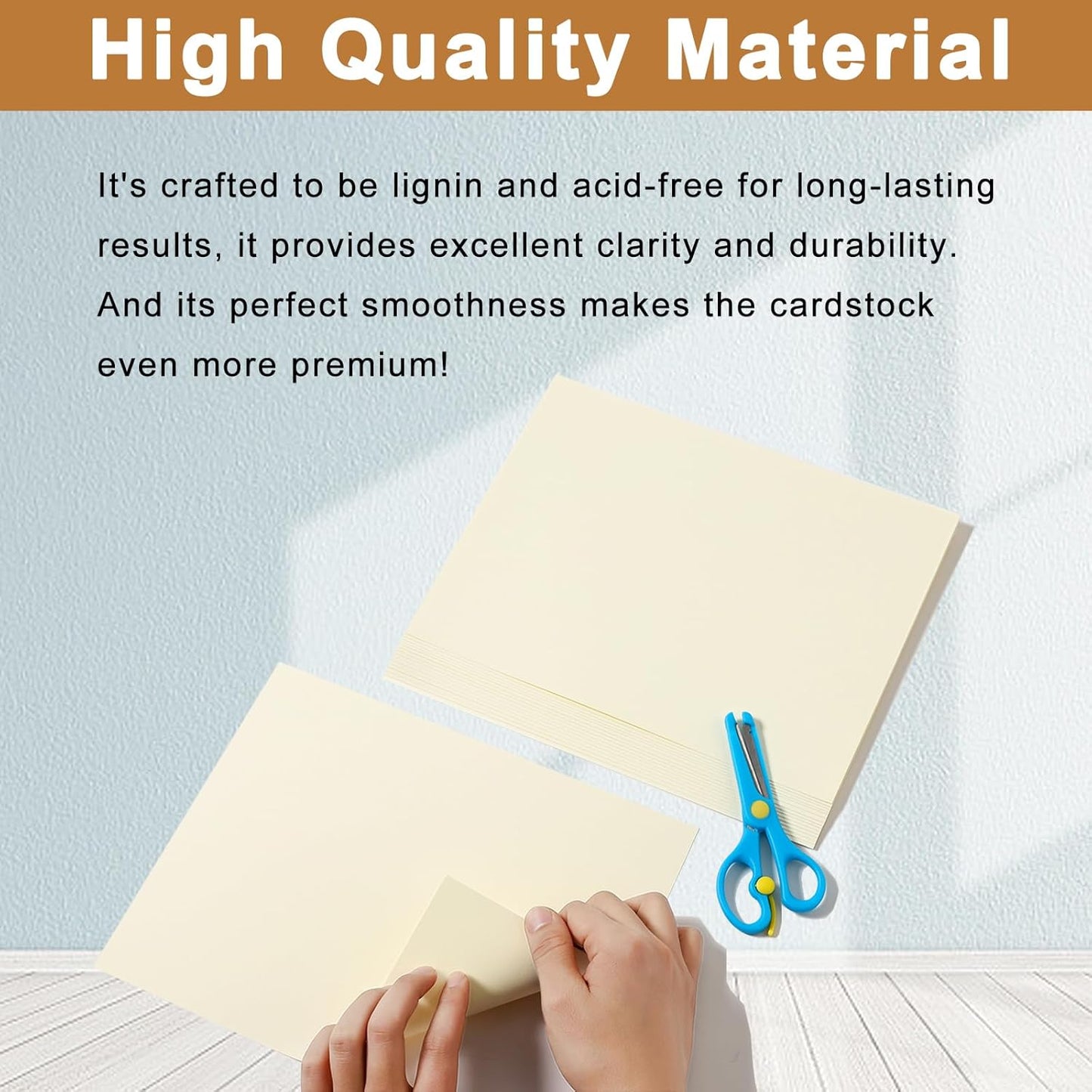 120 Sheets Cream Cardstock 8.5 x 11 Off White Paper, 92lb Ivory Card stock Certificate Paper for DIY Cards Making, Menus, Business Cards, Greeting Cards, Invitations