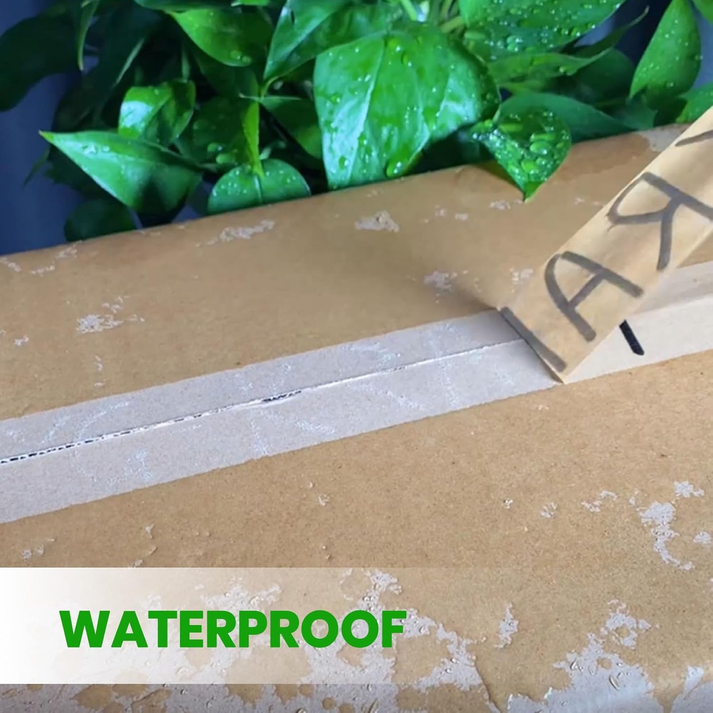 ADHES Kraft Paper Tape, 2 Inch x 60 Yards x 3 Rolls, Biodegradable Paper Packing Tape Writable & Uncoated Brown Shipping Tape for Shipping, Moving, Sealing