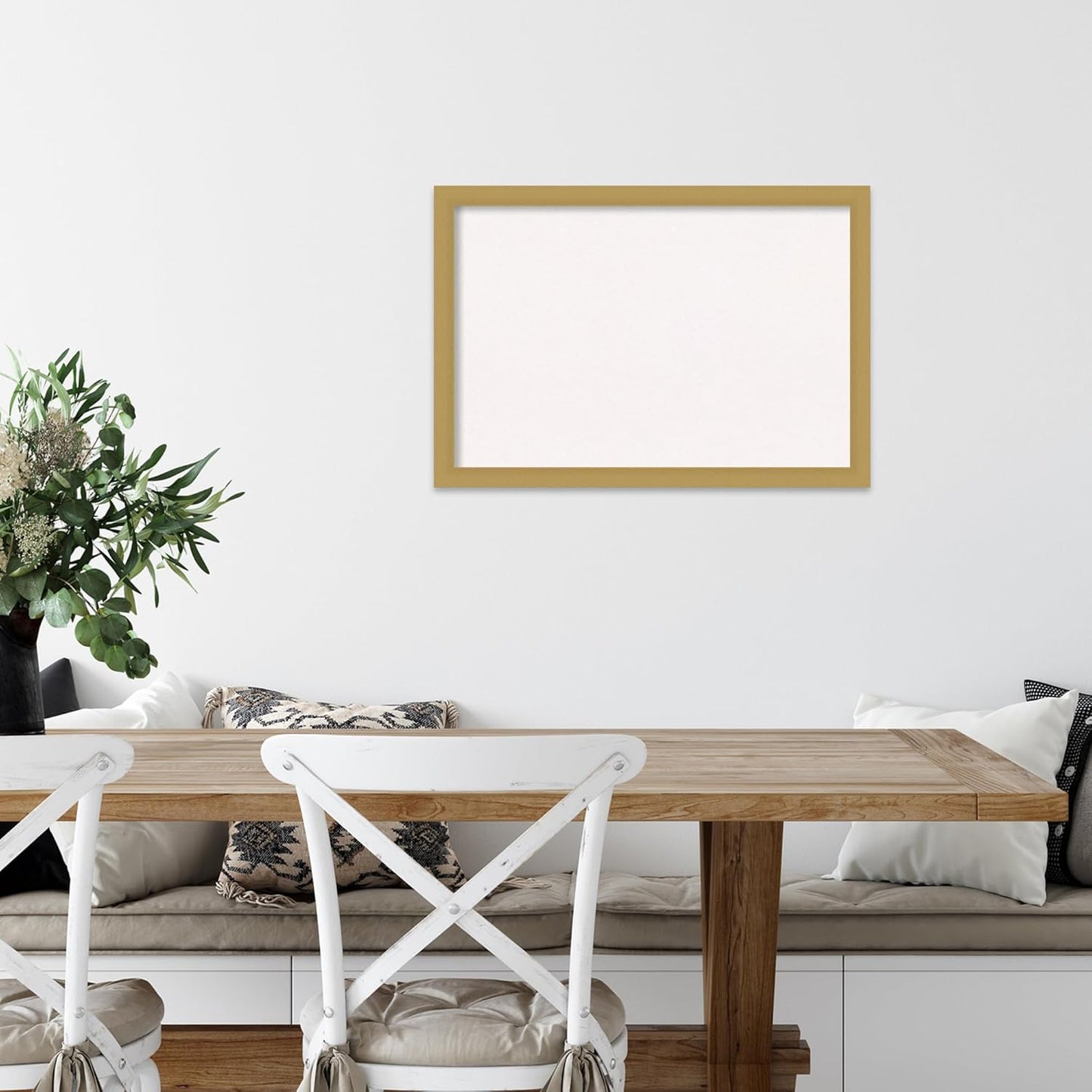 Amanti Art White Cork Board for Wall, 18x26 Vision Board with Gold Frame, Medium Corkboard Office Decor for Home Organization, Casual Corkboard Pinboard to display items for home organization