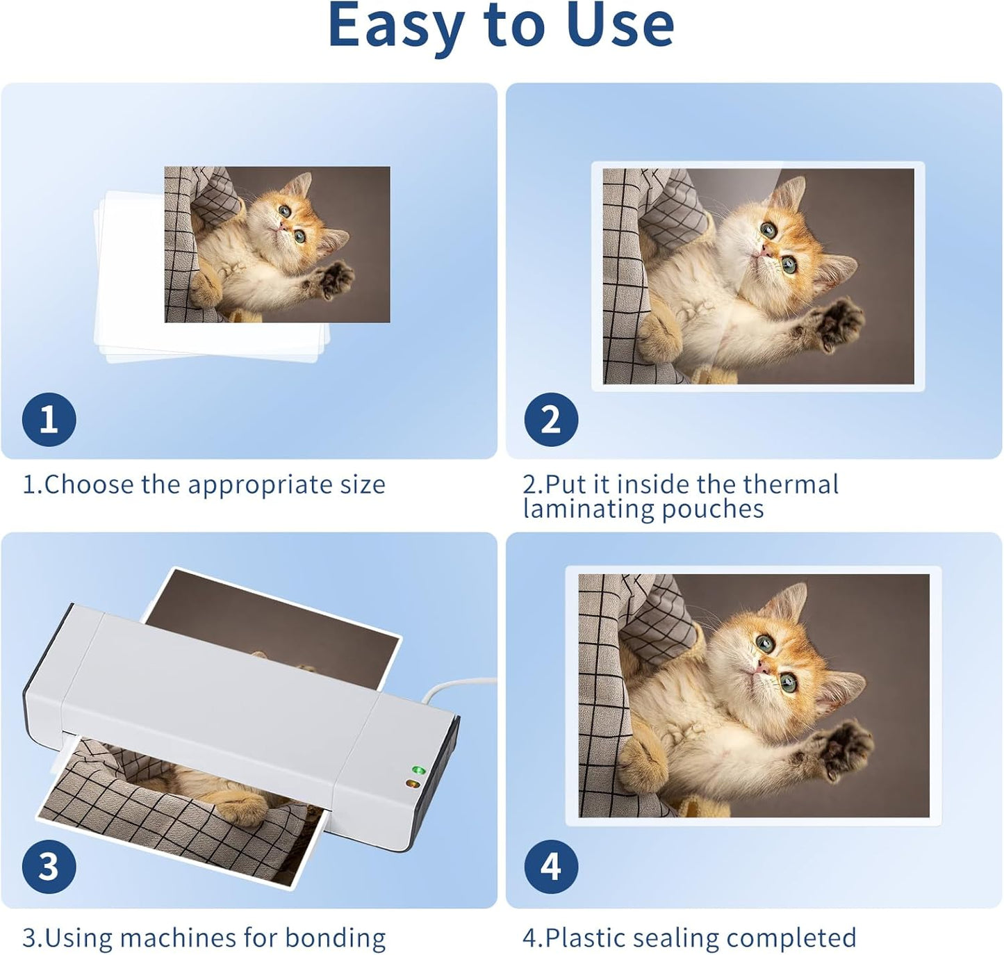 BESTEASY 3 Mil Laminating Sheets, 9" x 11.5" Clear Thermal Laminating Pouches, Plastic Paper for Sealed Letter Size 8.5" x 11", Round Corner 100 Packs