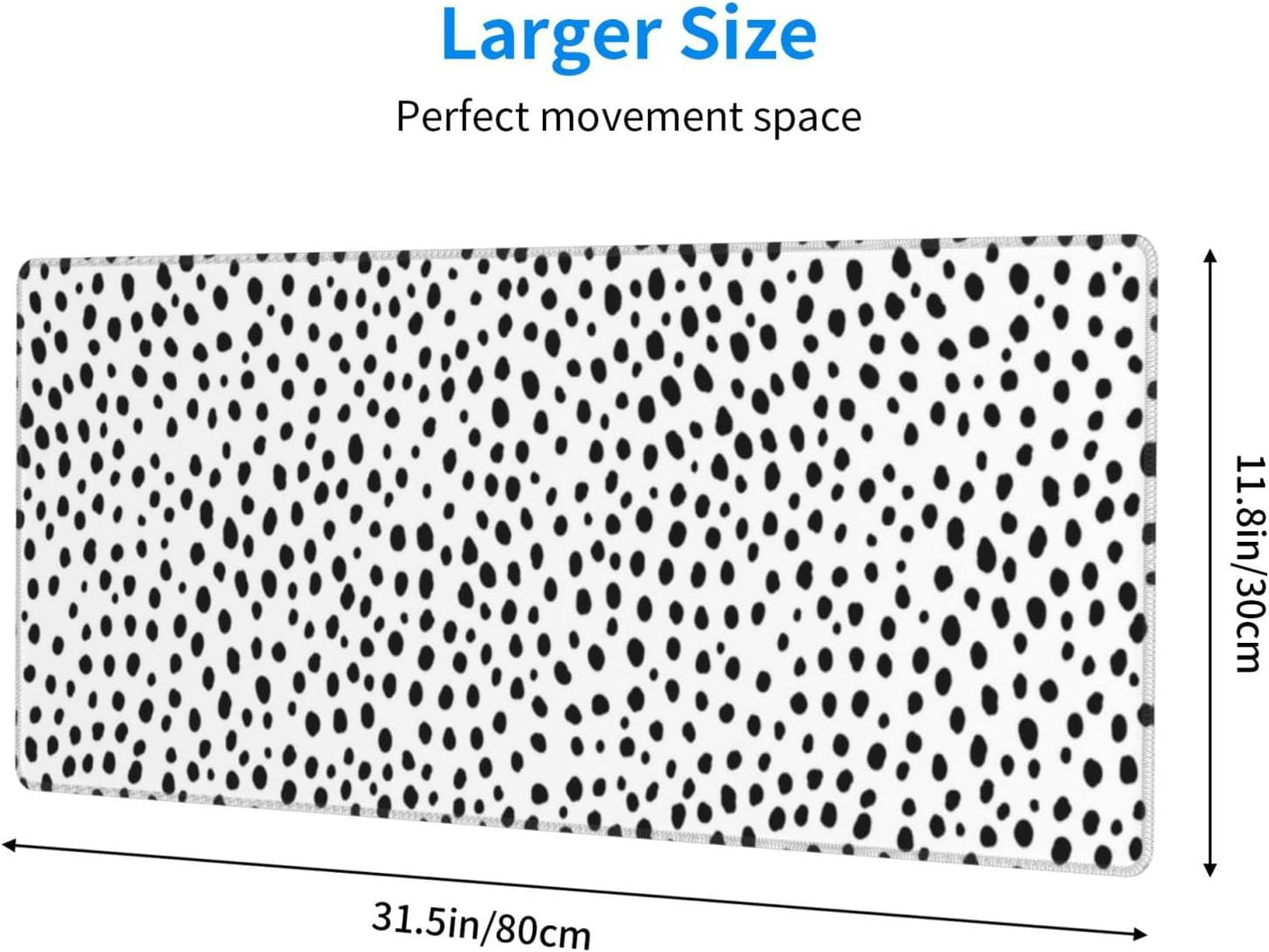 Extended Gaming Mouse Pad, Large Gaming Mouse Waterproof with Stitched Edges, Non-Slip Desktop Pad for Home and Office, Level Up Your 31.5x11.8 Inch… (Speckle Pattern)