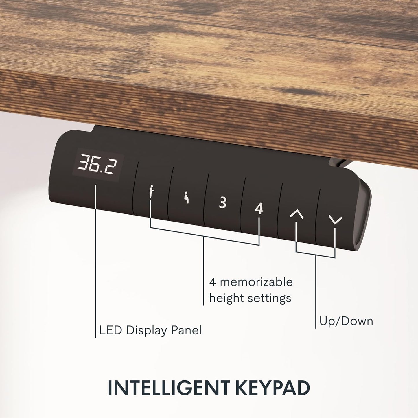 FLEXISPOT E6 Essential 3 Stages Dual Motor Electric Standing Desk 55x28 Inch Whole-Piece Board Height Adjustable Electric Sit Stand Desk(White Frame + Special Walnut Desktop, 2 Packages)