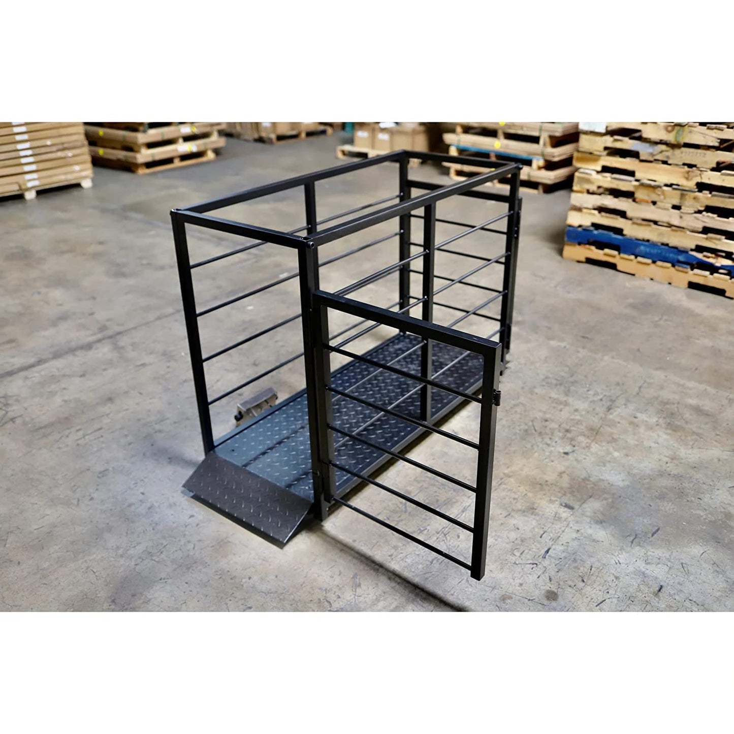 Liberty LS-920-2k Industrial Portable Floor Scale for Small Animal, Platform 50" x 20" / up to 2000 lbs (Made in USA) Scale + Cage System