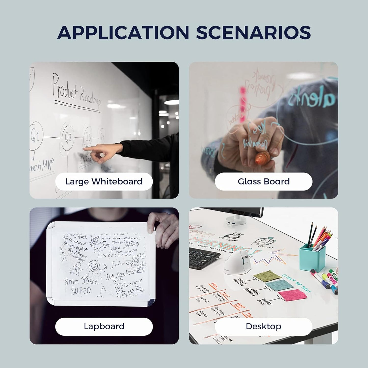 loukin Dry Erase Wipes, Whiteboard Cleaning Wipes, Non-Toxic Cleaning Wipes for Whiteboard, 3 Pack, 50 Wipes Per Pack