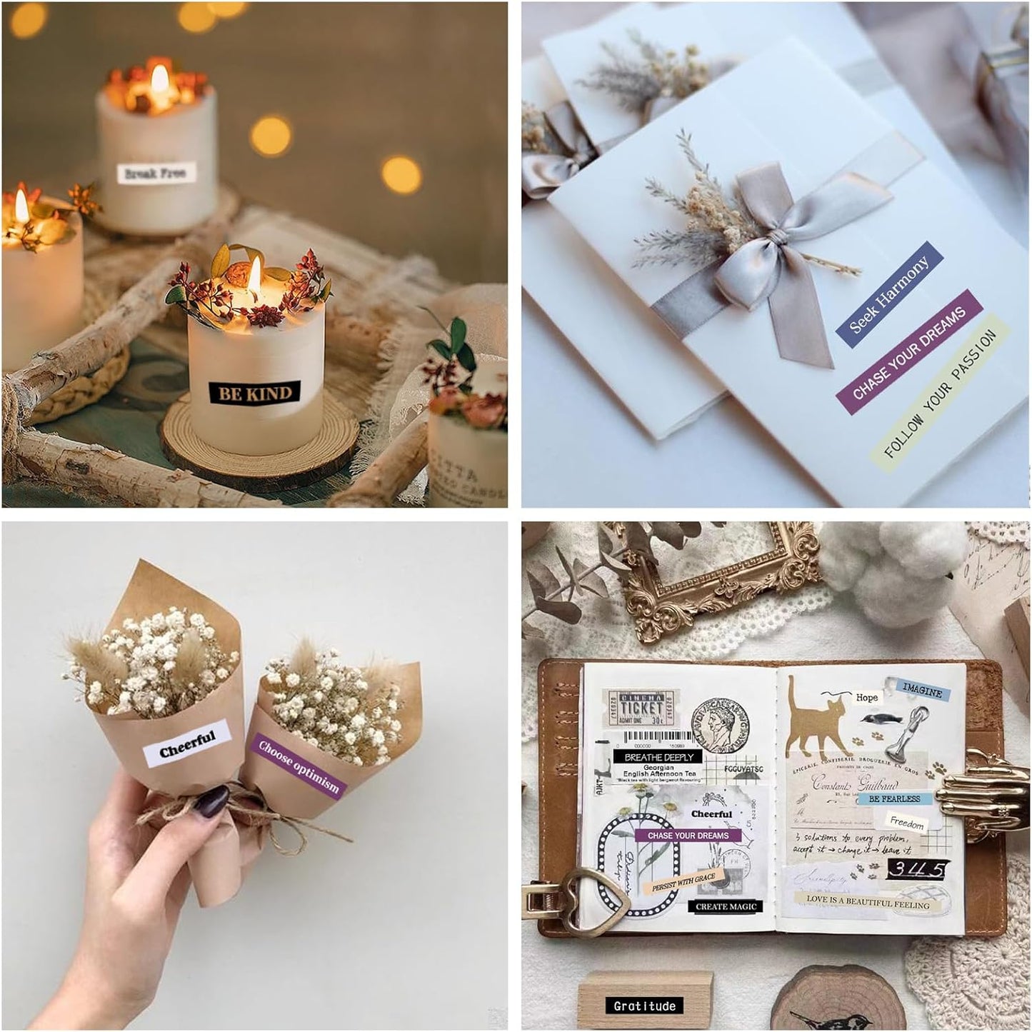 2370 Pcs Word Stickers for Journaling,40 Sheets Quote Stickers Gold Foil Small Talk Stickers for Junk Journal Craft,Scrapbooking Supplies for Bullet Journal Scrapbooking DIY Craft Card Making