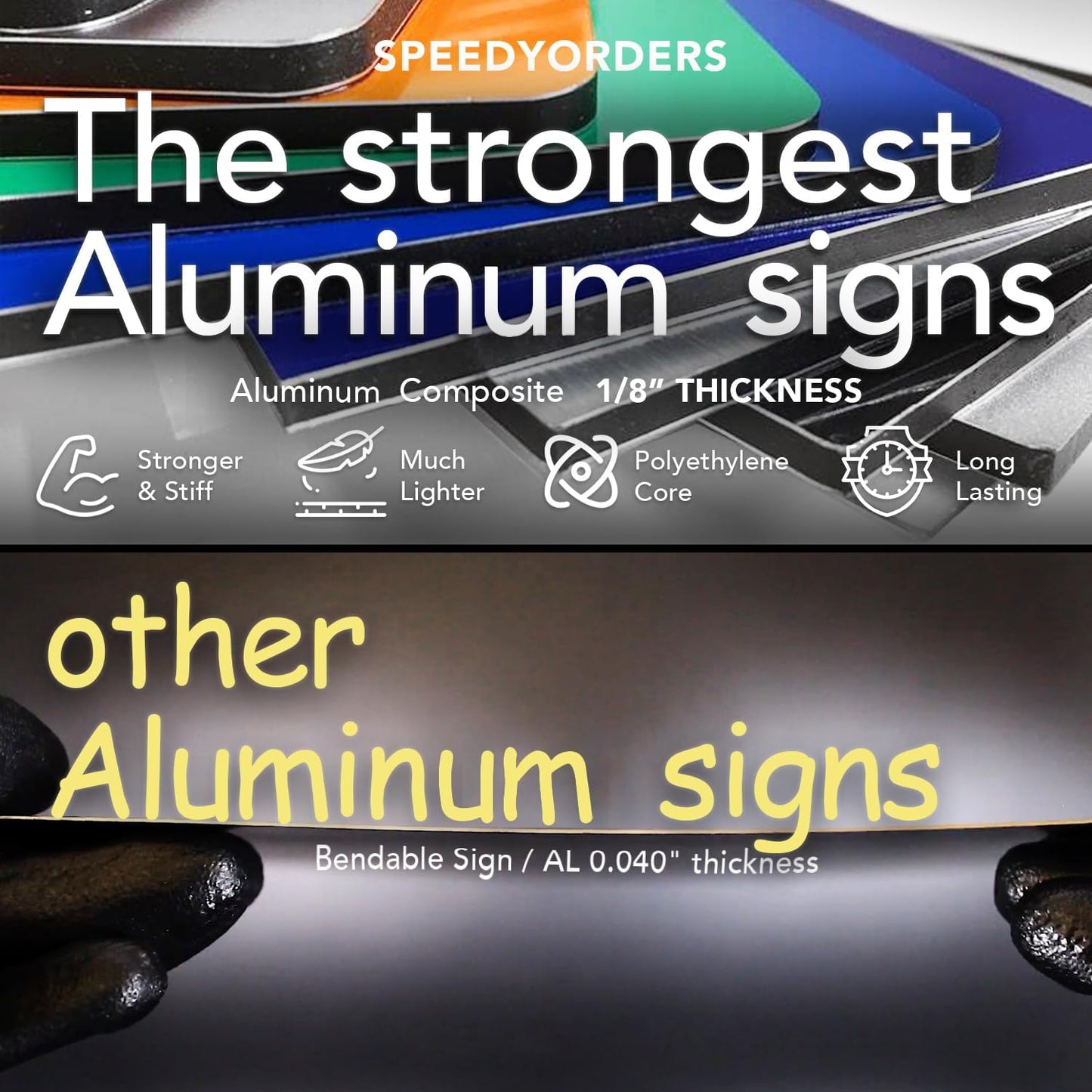 Custom Metal & Aluminum Signs - Personalized Business Signs, White (20x20 In)