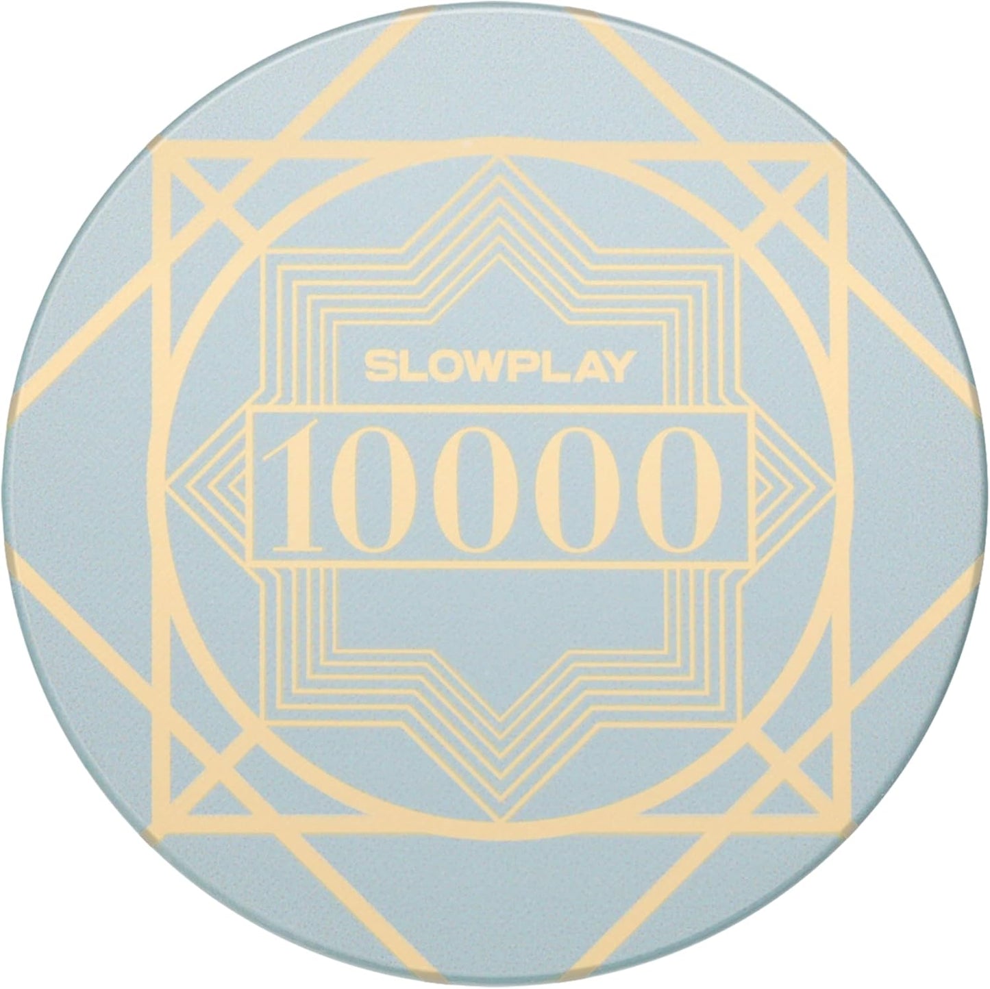 SLOWPLAY Nash Ceramic Poker Chips in Bulk, Casino Grade Ceramic 10-Gram Poker Chip for Texas Hold'em, 39mm Professional Chips Pack of 50 with Denomination of 10000