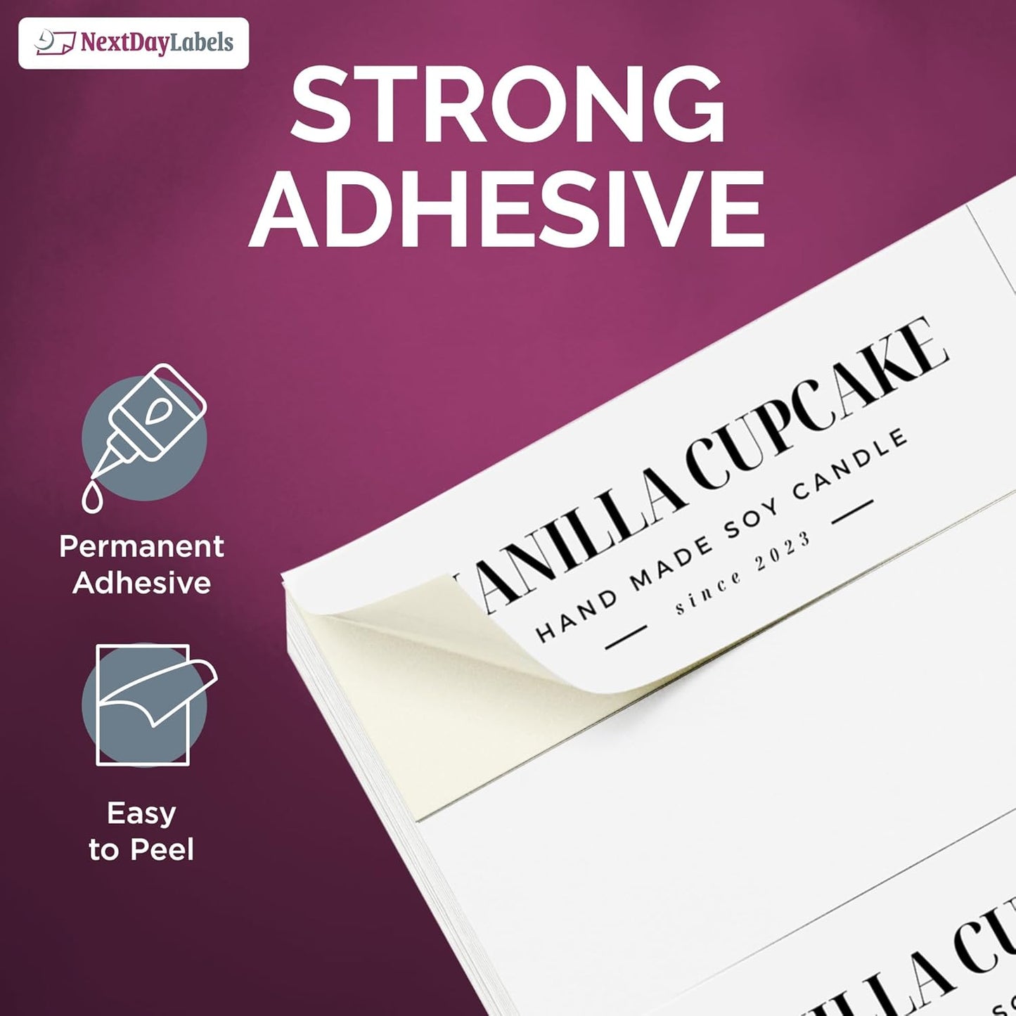 NextDayLabels - 2.83" x 1" Rectangular Sticker Labels for Printer - White Laser/Inkjet Printer Labels Return Address Labels Shipping Label Stickers (25 Sheets, 33 Per Sheet, 825 Labels)