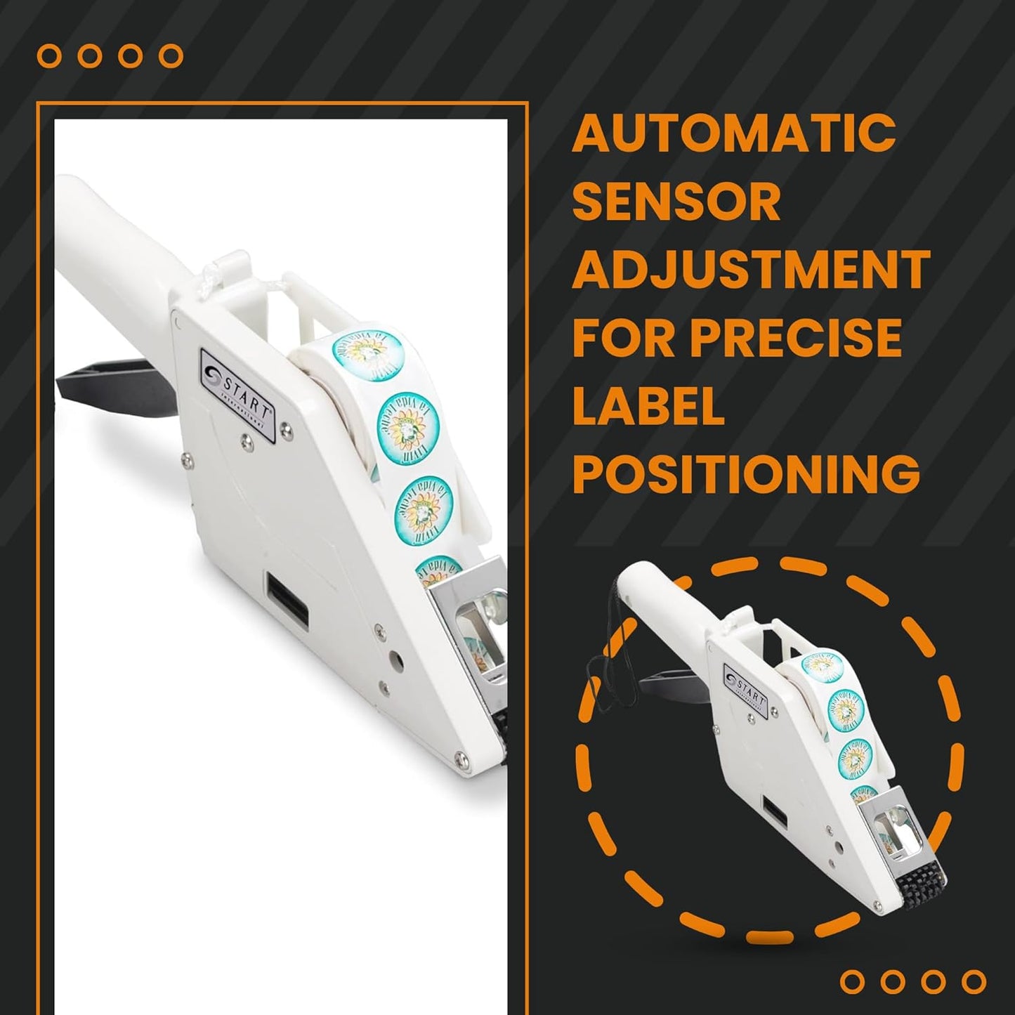 Start International - LAP65-30 - Label Dispenser - Manual Label Applicator - Handheld Die Cut Small Labels Tool - 0.75-1.20 Inch - Narrow Width