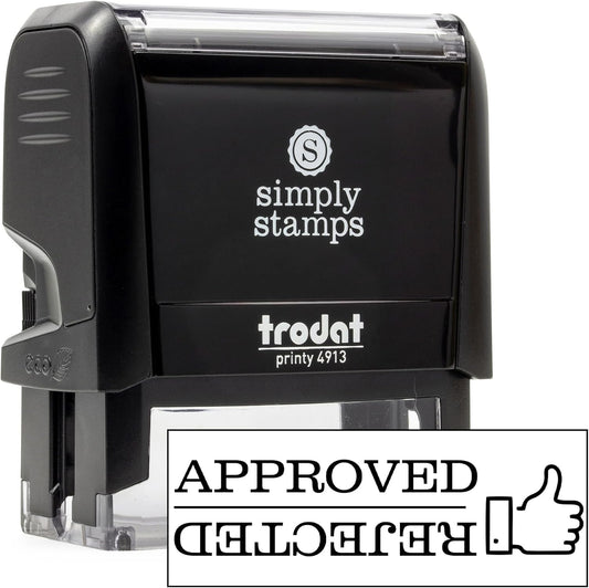 Approved/Rejected Office Stamp | 4 Different Sizes | 20 Designs | Multiple Color Options | Perfect for Quick Validation of Office Documents (Approved/Rejected, Large)