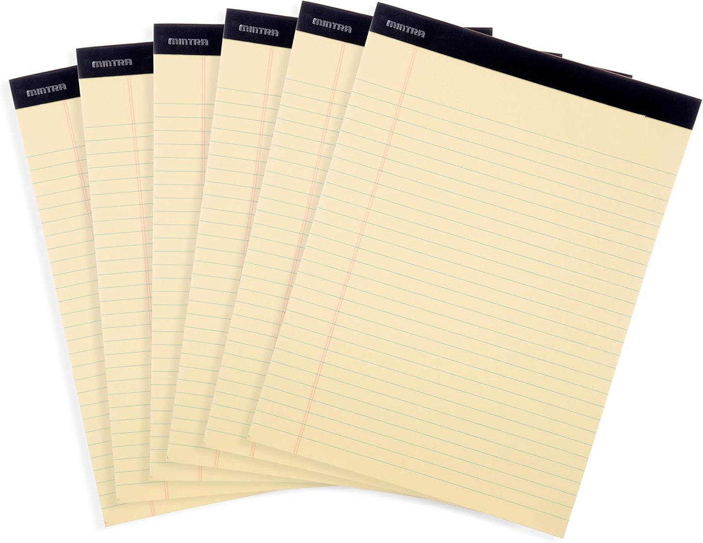 Mintra Office Legal Pads, ((xBasic, 8.5in x 11in, Wide (Canary)