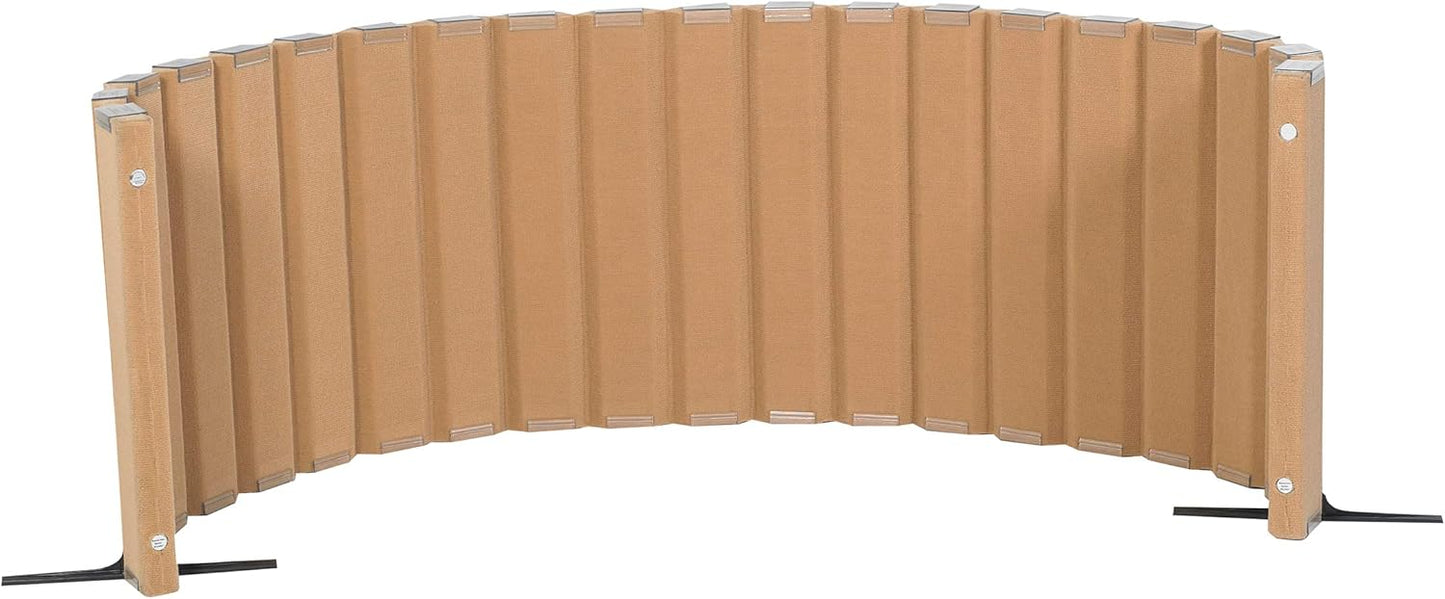 Children’s Factory 30" x 10' Quiet Divider With Sound Dampening Panels, Freestanding Room Divider Wall, Natural Tan