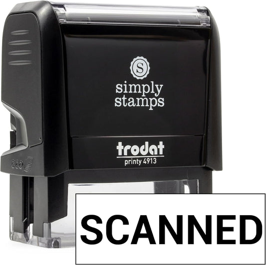 Scanned Office Stamp | 4 Different Sizes | 20 Designs | Multiple Color Options | Perfect for Quick Validation of Office Documents (Scanned, Large)