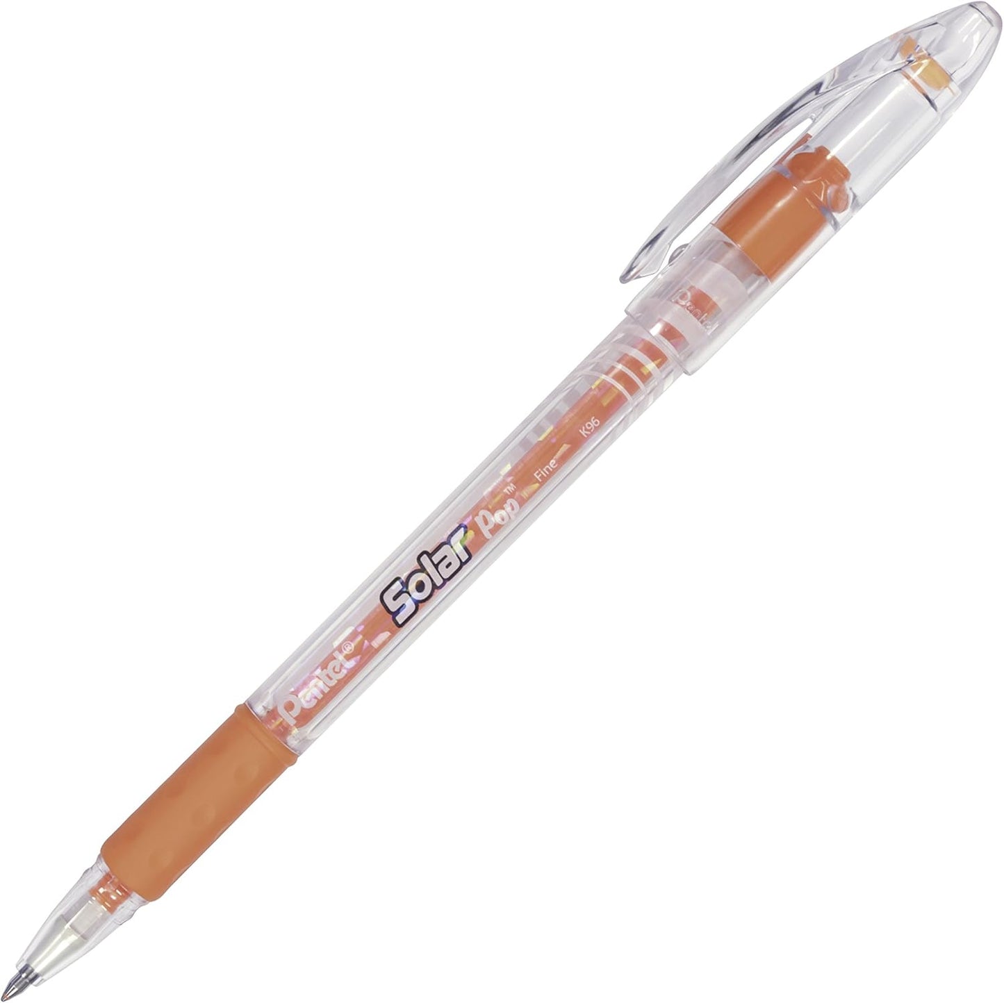 Pentel Arts Solar Pop Neon Gel Pen, 0.6mm Fine Line, Assorted Colors, Pack of 8 (K96PABP8M)