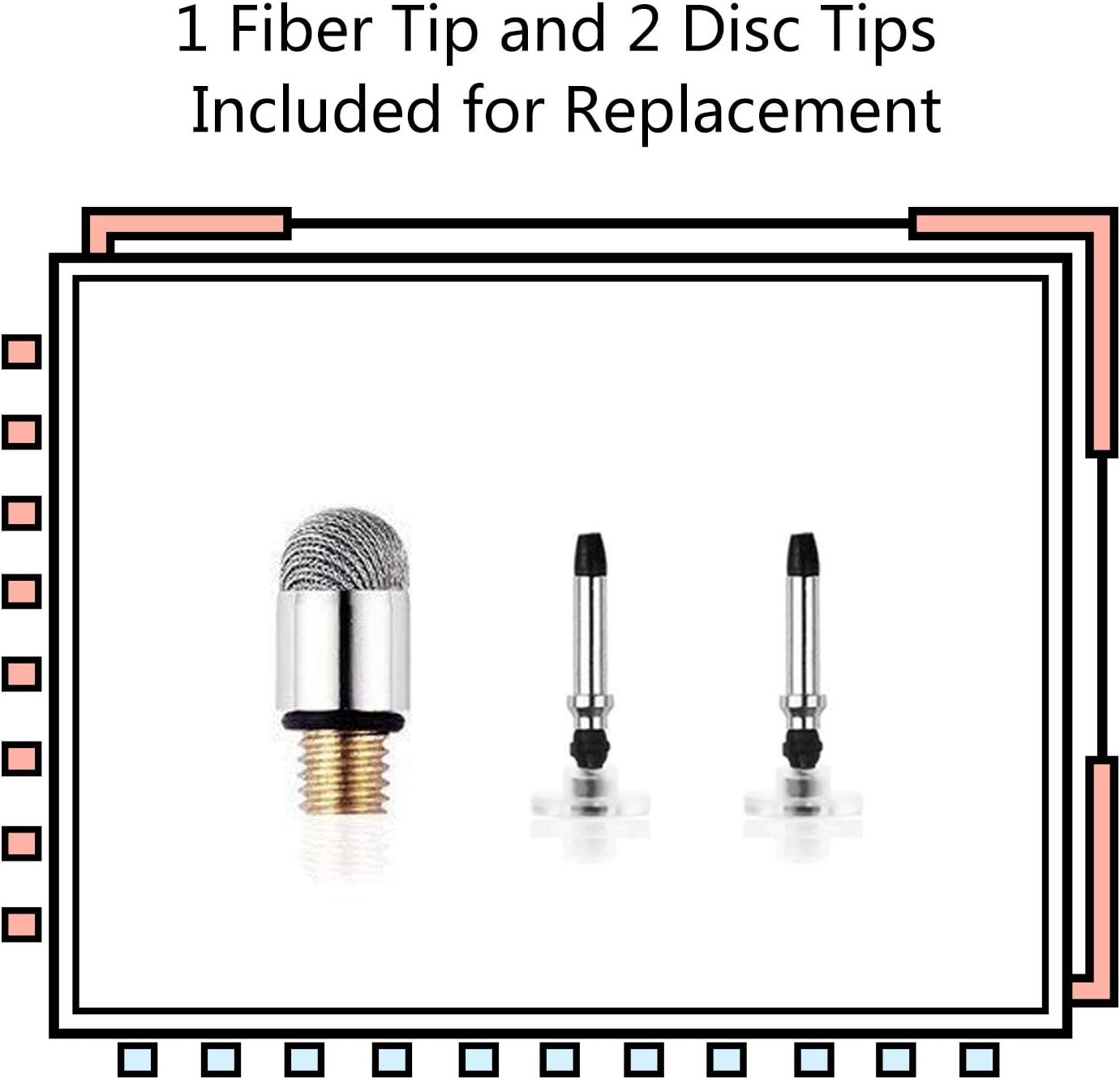 Mixoo Stylus Pens for Touch Screens - Disc & Fiber Tip 2 in 1 High Sensitivity Universal Stylus for iPad, iPhone, Tablets and Other Capacitive Touch Screens (White)