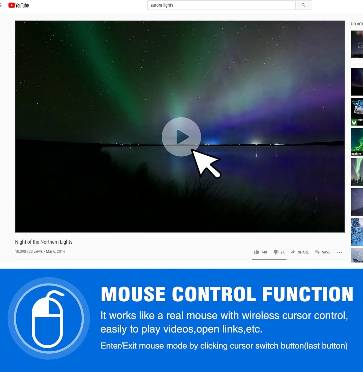 DINOSTRIKE Pointer Clicker for Presentation with Case, Air Mouse Wireless Presenter Remote Control Powerpoint Clicker Storage Organizer Proective Bag