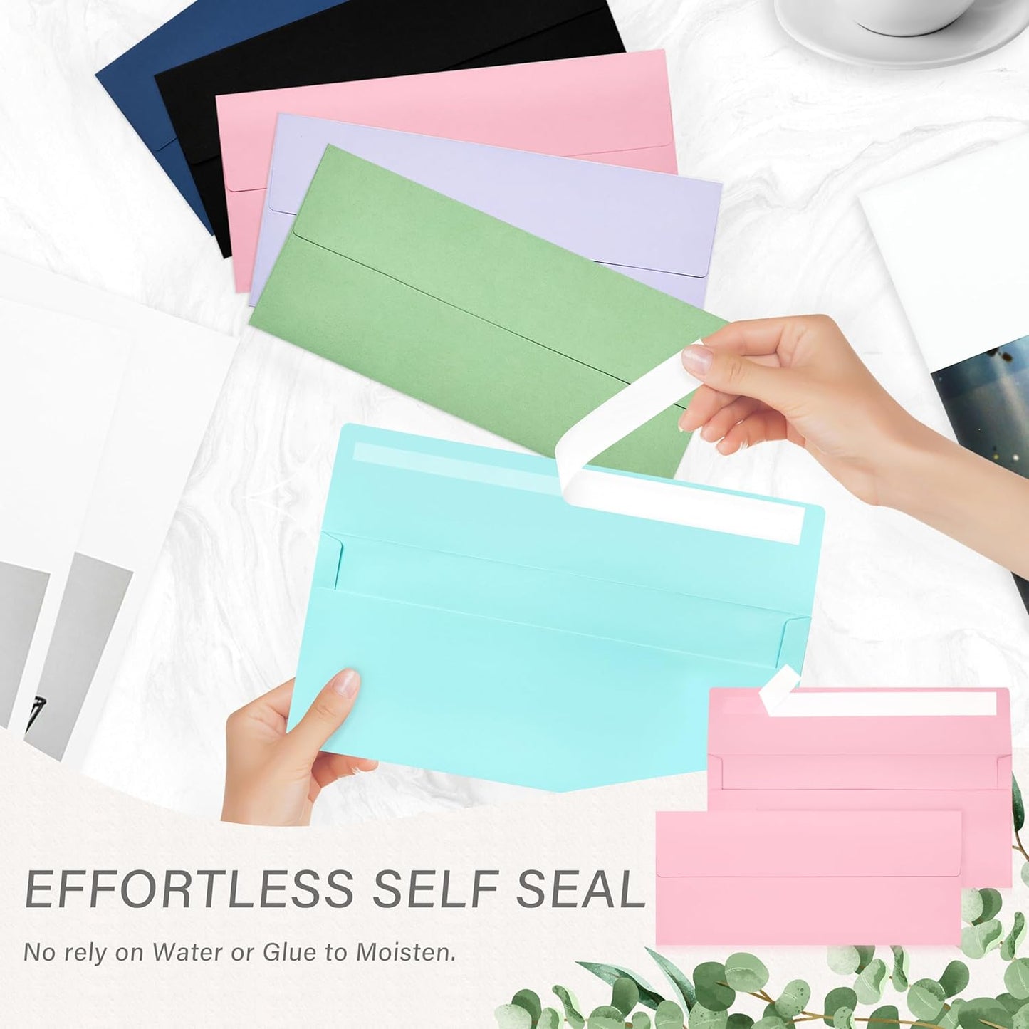 200 Pack #10 Business Envelopes, Self Seal Standard Pink Envelopes for Secure Business & Legal Mailing, Office, Checks, Letter, Invoices, 4 1/8 x 9 1/2 Inches