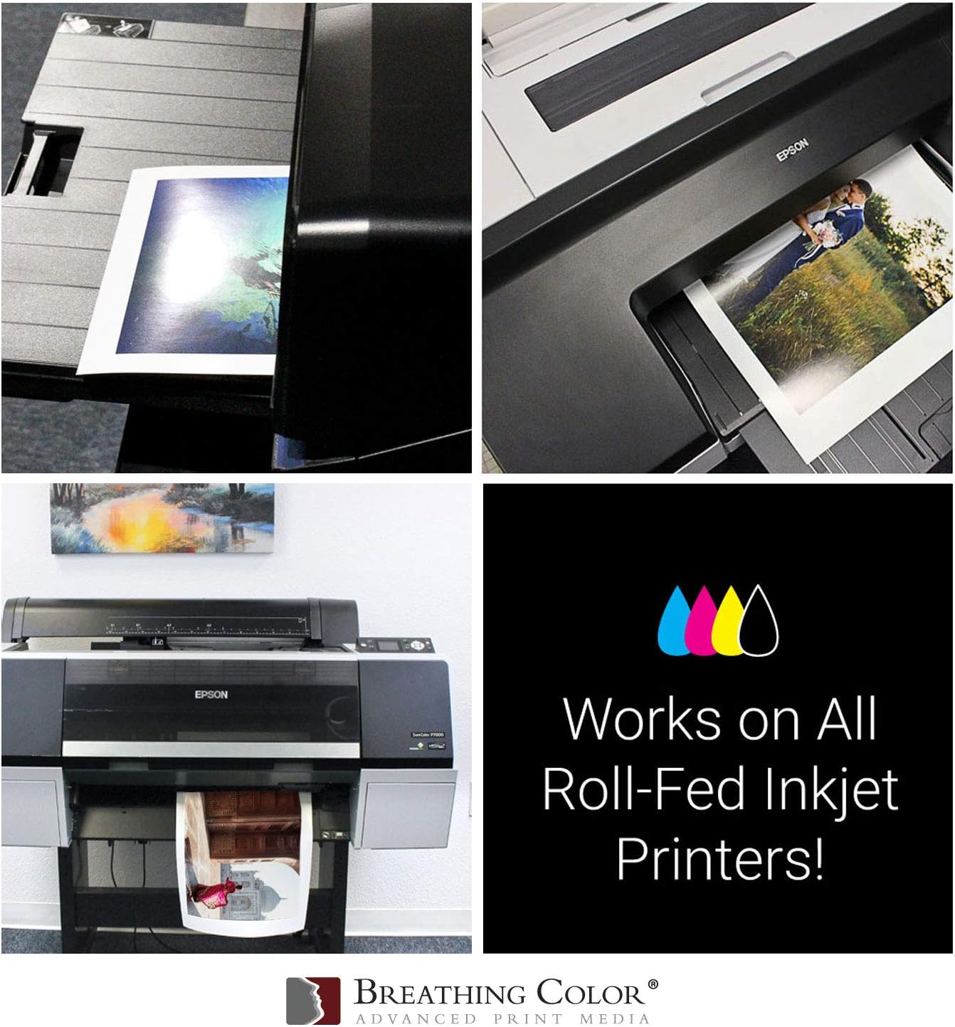 Vibrance Gloss Photo Printer Paper 10 mil 255 gsm Glossy Finish Premium Photo Paper Roll on 3inch Core 17 inches x 100 feet Works with Most Inkjet Printers Including Professional Makes and Models