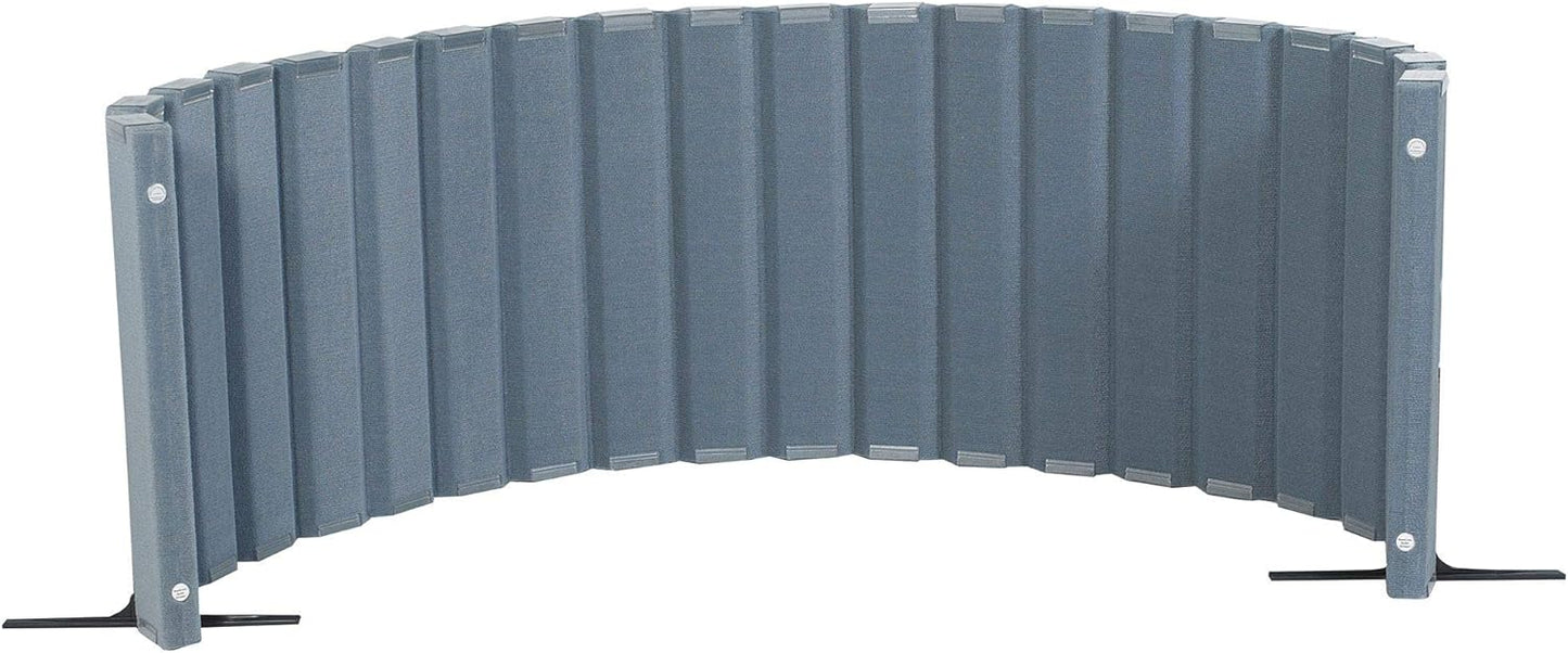 Children’s Factory 30" x 10' Quiet Divider with Sound Dampening Panels, Freestanding Room Divider Wall, Slate Blue