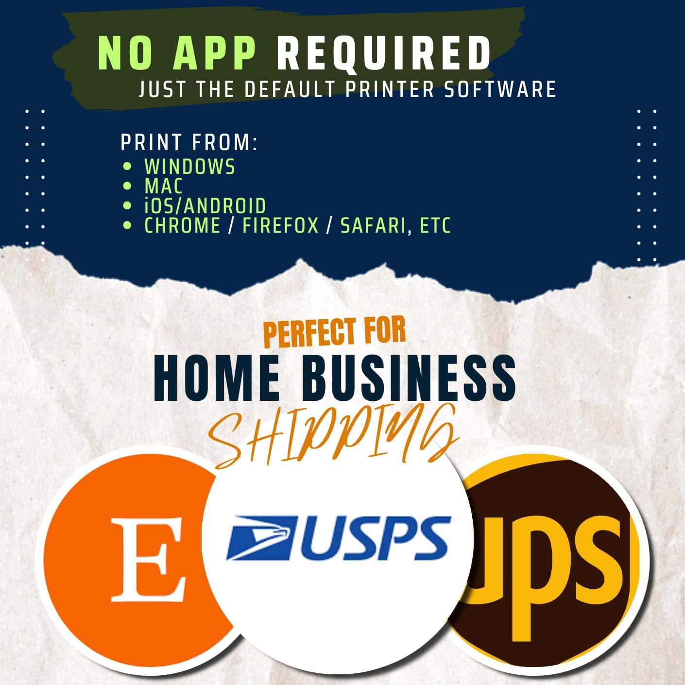 JETZAP Pre-Cut 4x6 Shipping Labels | Work on Most Inkjet and Laser Printers | Just Load & Print | USPS UPS FedEx for Home Printers | 120 Pack