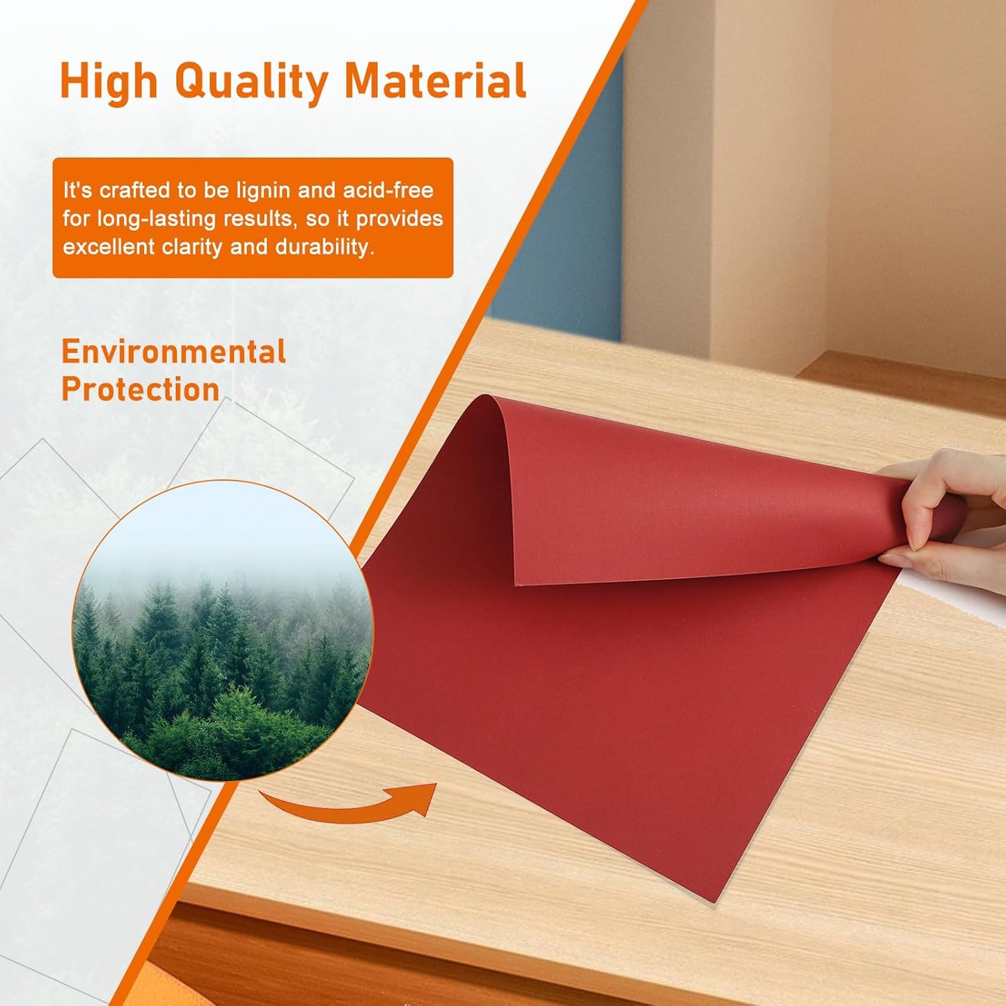 40 Sheets Dark Red Cardstock 8.5 x 11 Scrapbooking Paper, 200gsm/75lb Premium Construction Paper Card Stock for Making Cards, Wedding, School Crafting, Memus, Invitations