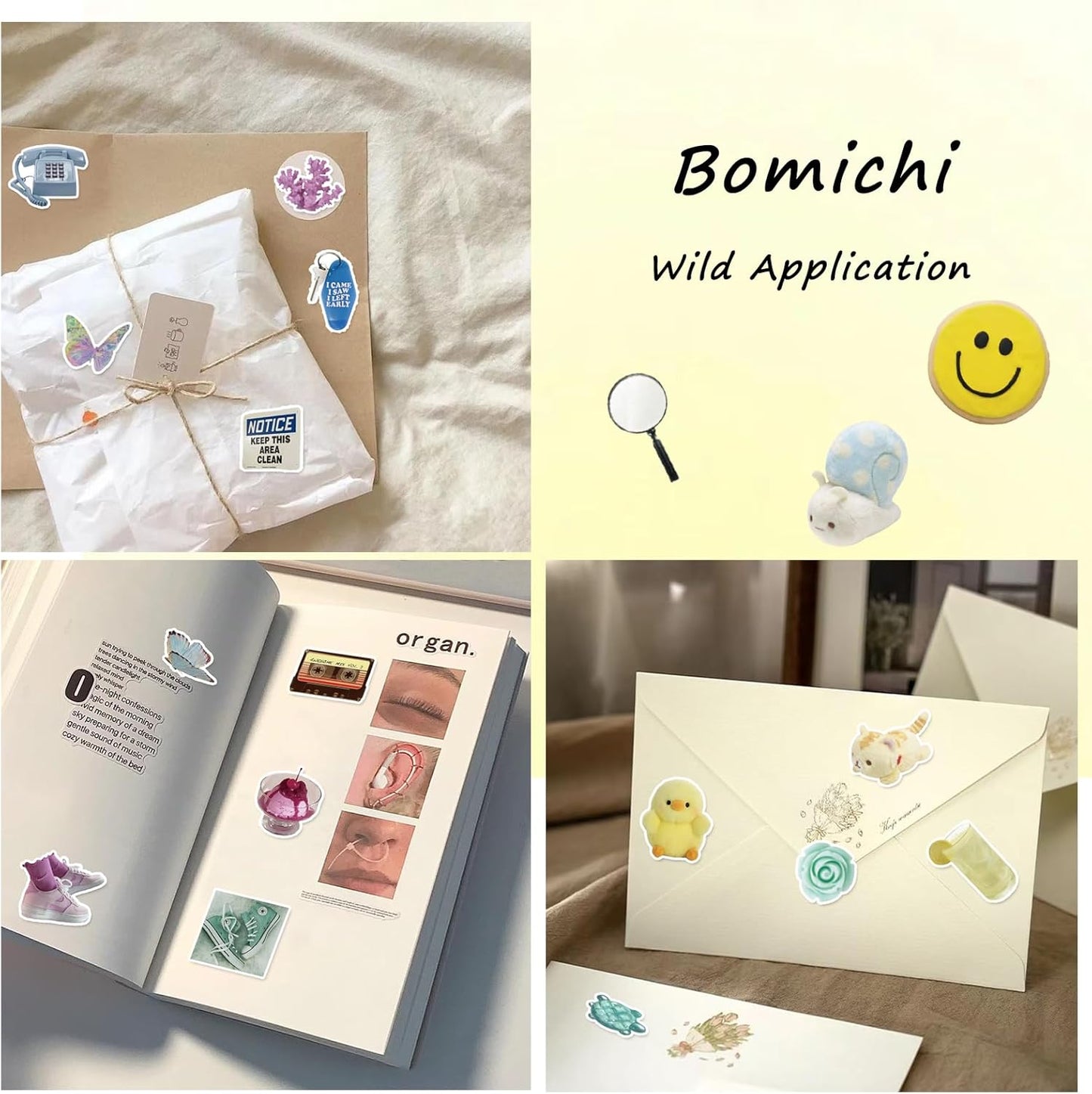 240 Pcs Colorful Aesthetic Stickers for Scrapbooks,Cute Vinyl Stickers with 4 Different Colorful Themes for Water Bottles Laptop Stickers Skateboard Notebooks Phone Kindle