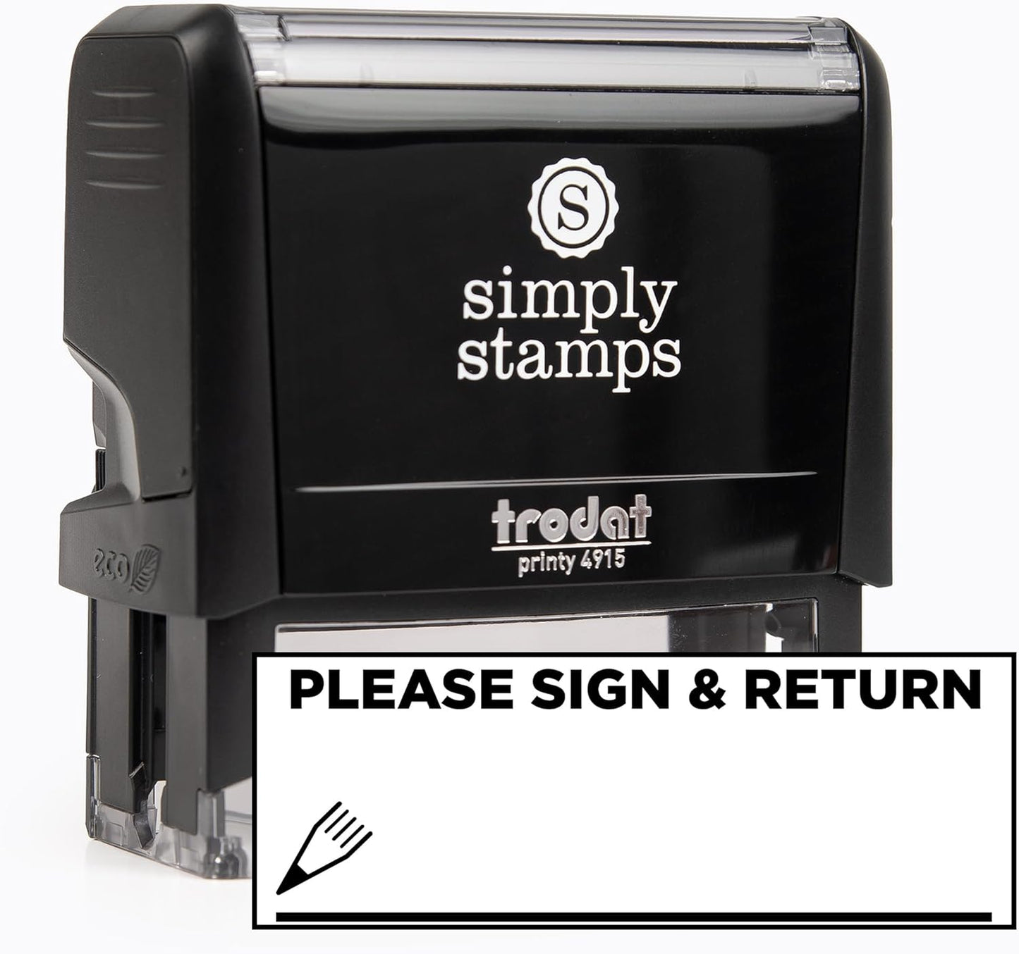 Please Sign & Return Office Stamp | 4 Different Sizes | 20 Designs | Multiple Color Options | Perfect for Quick Validation of Office Documents (Please Sign & Return, Xtra Wide)