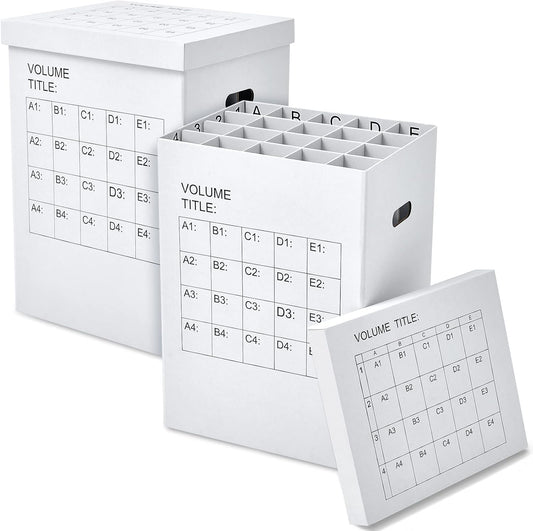 PerKoop 2 Pack Blueprint Holder Storage Organizer for Storing Poster Anchor Charts 40 Slots 25 x 17.7 x 14.2 Inch Blueprint Roll File Holder for Architectural Map School Office Home Items