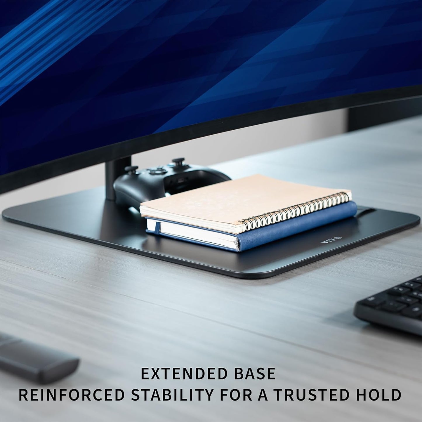 VIVO Freestanding Dual Vertically Stacked Ultra-Wide Monitor Desk Stand, Extra Tall Heavy Duty Adjustable Mount for 2 Ultrawide Screens up to 49 inches, 44 lbs Per Screen Capacity, Black, STAND-V202L