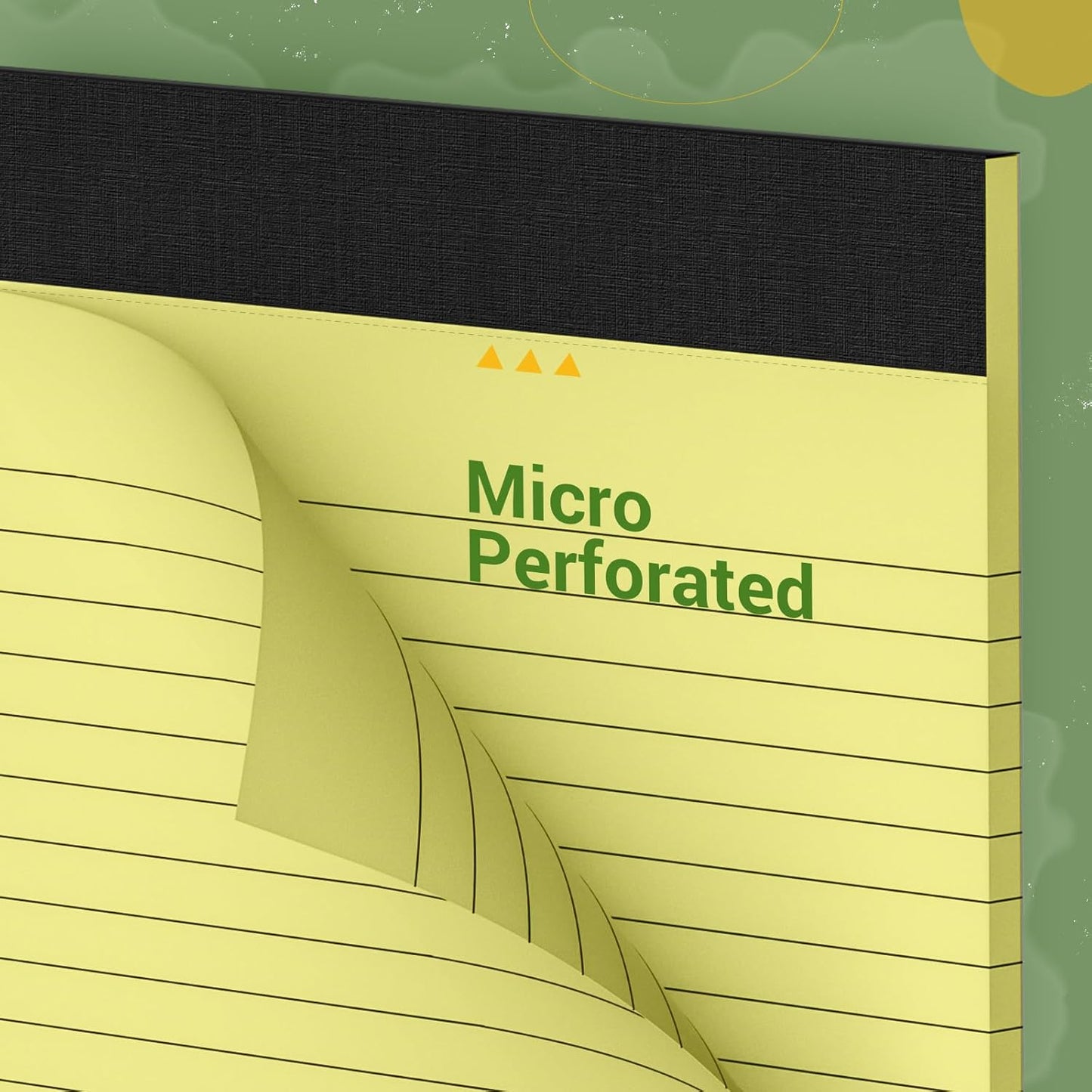 3 Pack Yellow Legal Pads 11 x 9.5 College Ruled Yellow Paper Note Pad Narrow Ruled 30 Sheets Notepads Perforated Writing Pad Clear Print Horizontal Pads of Paper