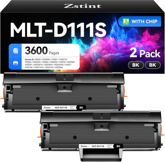 MLT-D111S Toner Cartridge High Yield Black 2-Pack Replacement for Samsung MLT-D111S 111S MLT111S D111S for Samsung Xpress M2020W M2070FW M2070W M2020 M2024W M2074FW M2070F M2022 M2026 M2070 Printer