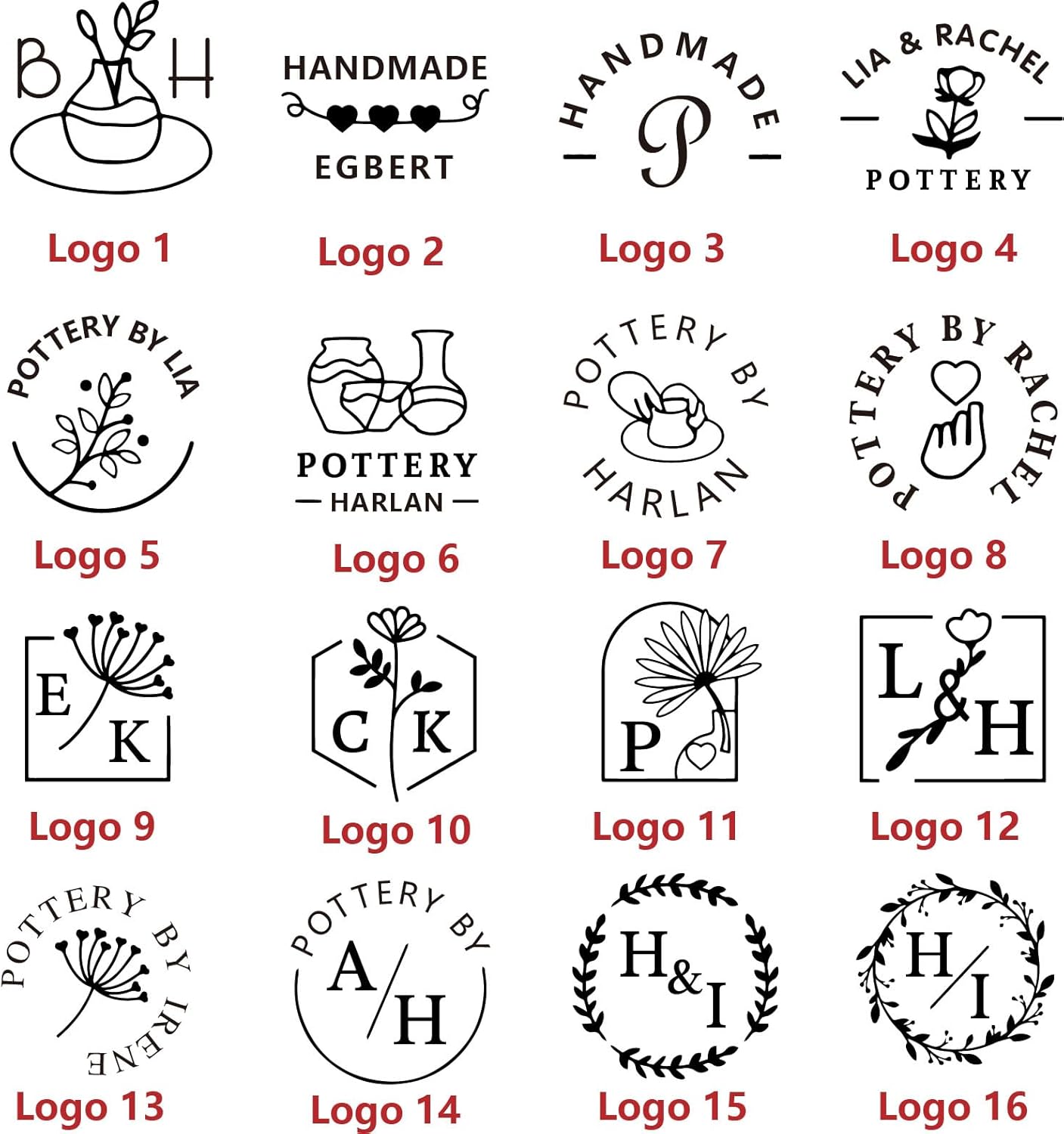 KAINSY Custom Pottery Stamp, Personalized Clay Stamp with Own Design, Create Unique Imprints in Pottery, Handcrafted Potters Lovers Gift, Polymer Clay Tools (2 inch)