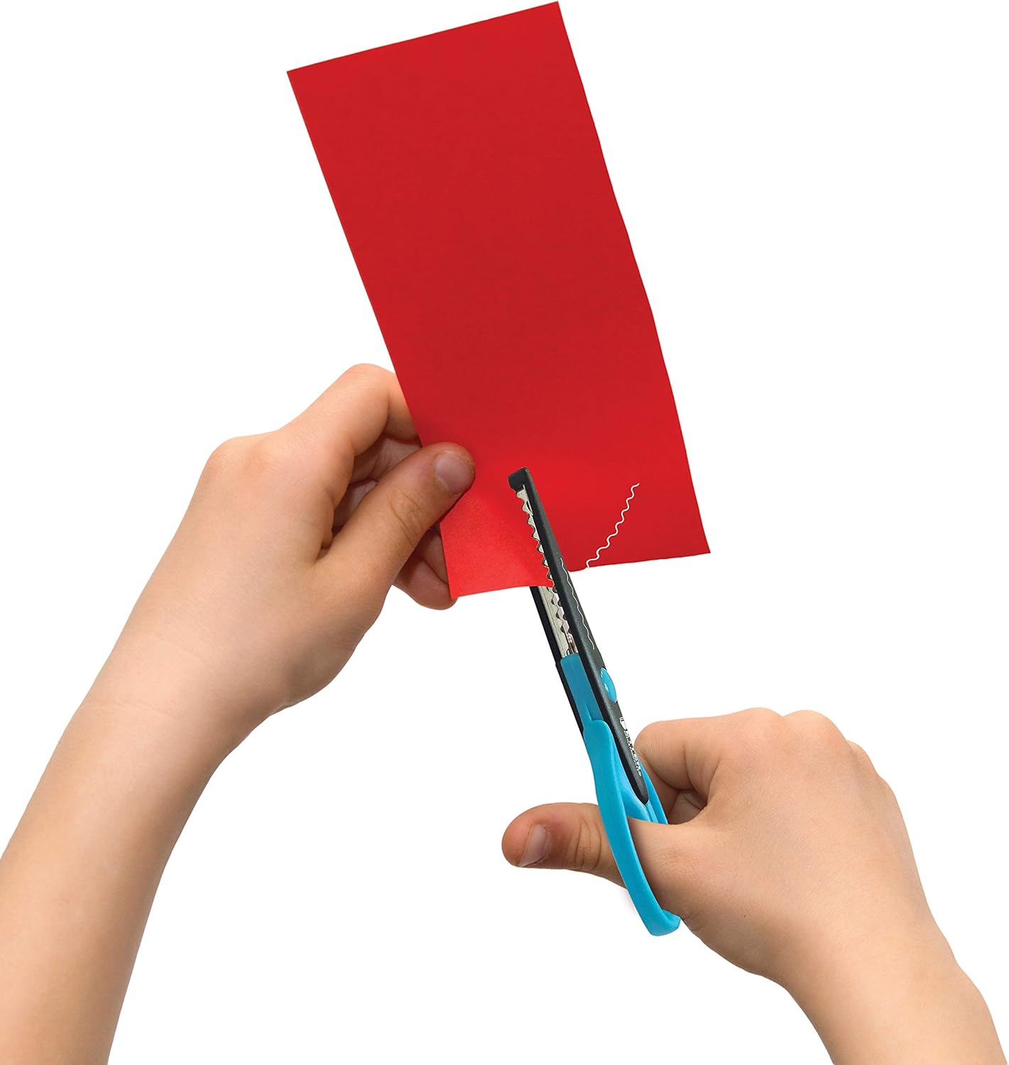 Better Office Products 18 Piece Decorative Edge Craft Scissors, 18 Colors and Edge Designs, 6 Inch Length, 2.5 Inch Blades, Assorted 18 Count Edger Scissors