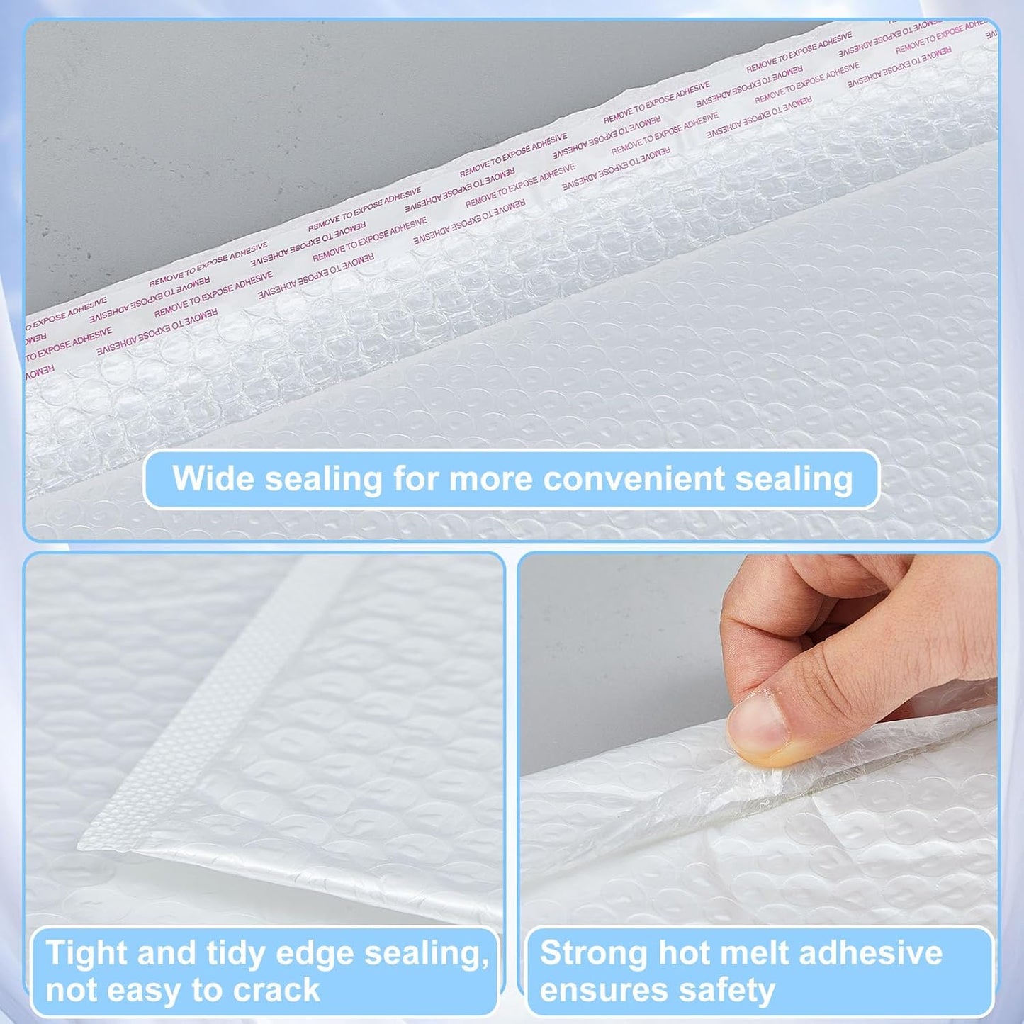 Ireer 10 Pack Extra Large 24 x 28" Bubble Mailers Poly Padded Envelopes Cushioned Mailing Envelopes Bubble Padded Mailers Self Adhesive Waterproof Shipping Bags for Business Christmas Gift Packaging