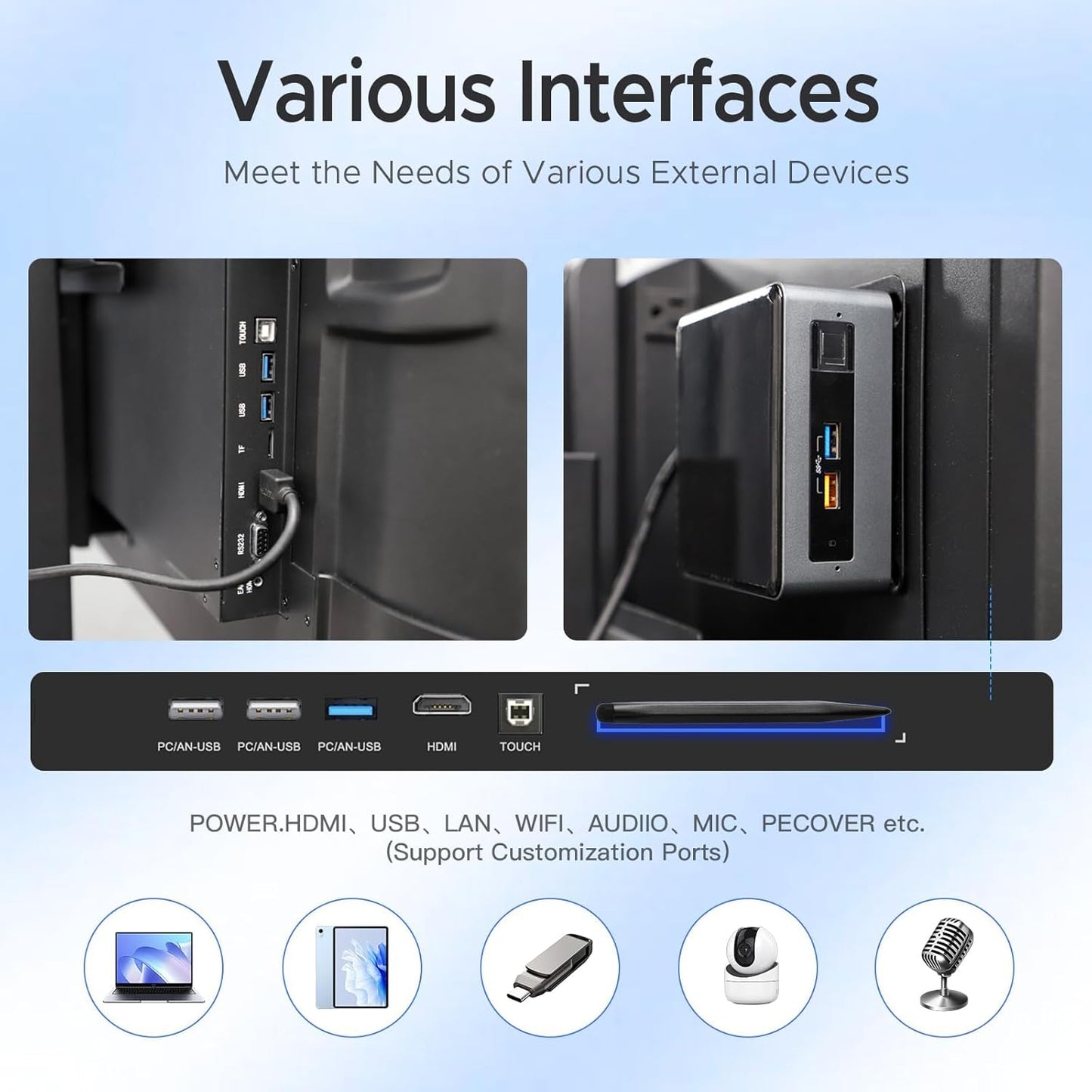 Smart Board,75 Inch Interactive Whiteboard 4K Touchscreen Built in Ultra High Definition Camera Open App Ecosystem, Digital Presentation Electronic Smart WhiteBoard for Classroom Home Office