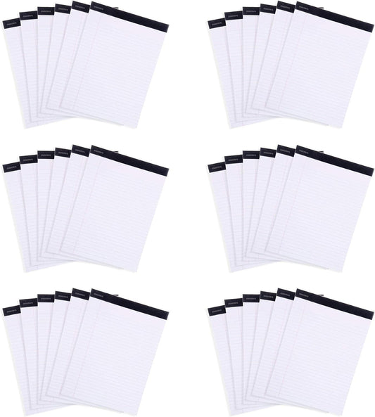 Mintra Office Legal Pads, ((xBasic, 8.5in x 11in, Wide (White), 36pk (6-6pks))
