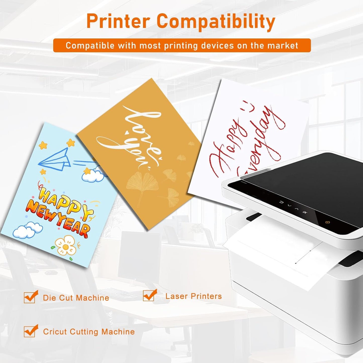 100 Sheets Light Blue Shimmer Cardstock 8.5 x 11 Craft Paper, 92lb Heavyweight Certificate Paper Card Stock for Wedding Invitations, Graduations, Greeting Cards, Making Cards, Office Printing