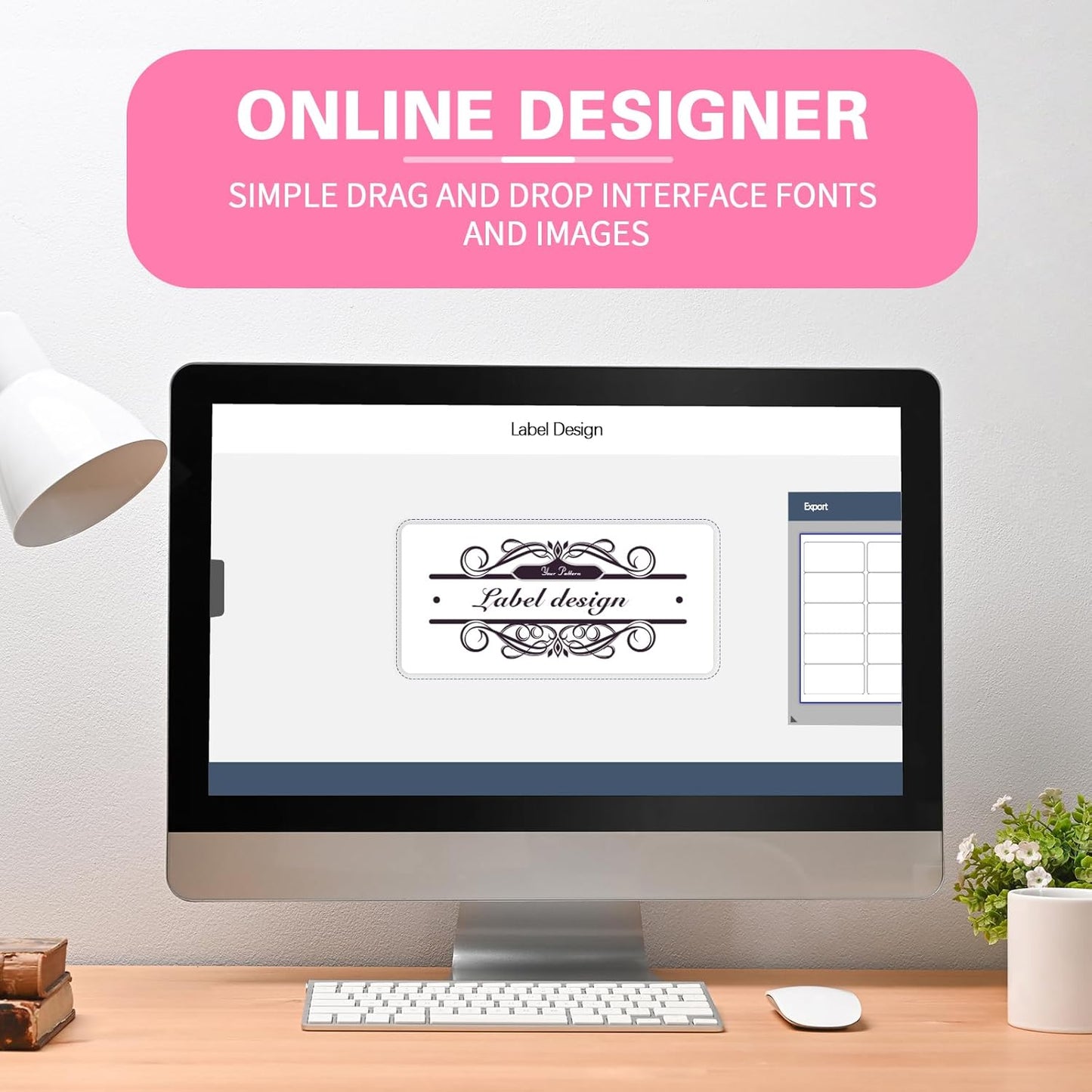 Shipping Labels Stickers, 2"×4" Printable Mailing Label for Laser/Inkjet Printing- Matte Pink, Permanent Adhesive Labels Stickers