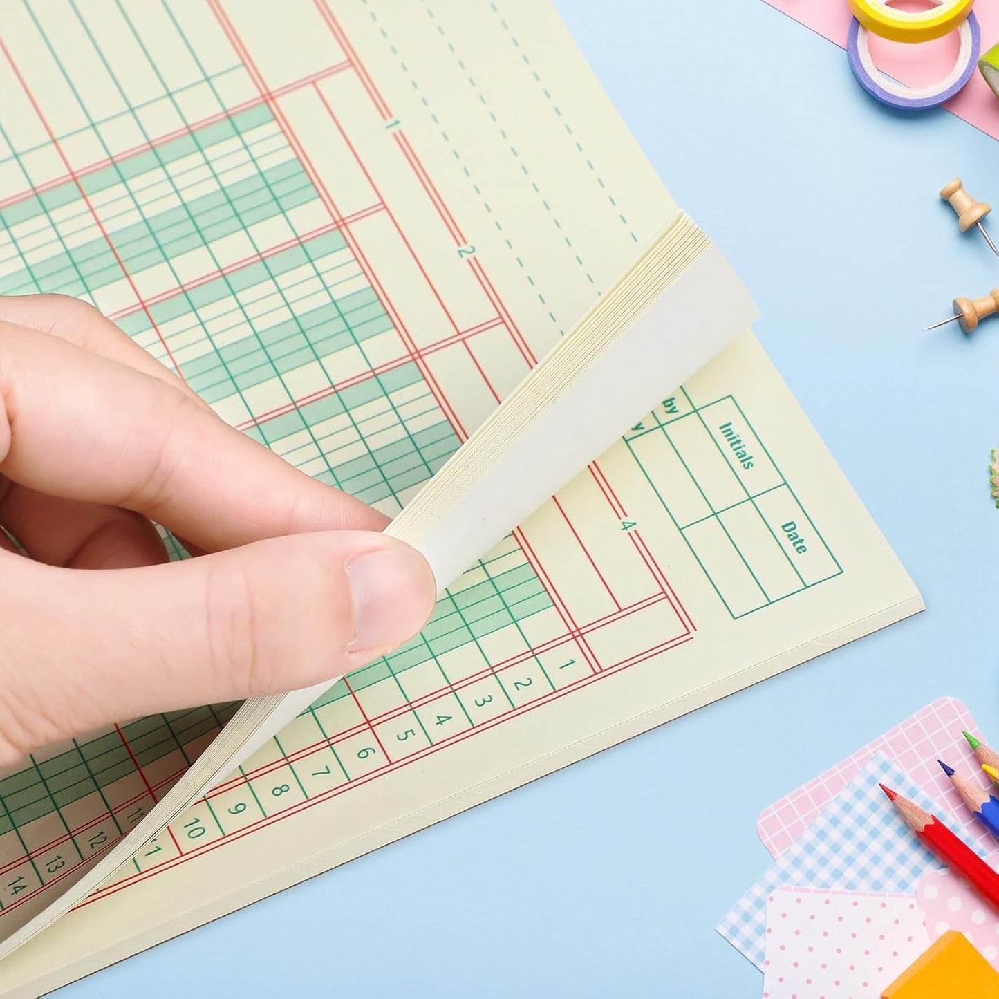 Fulmoon 2 Pack 100 Sheets Columnar Pad Accounting Ledger Paper Accounting Ledger Book Green Analysis Pad for Business, 50 Sheets/Pack, Single Page Format(4 Columnar,8.5 x 11 Inch)