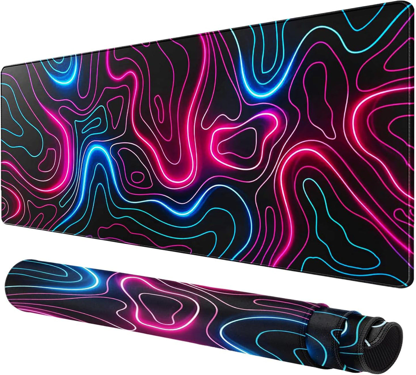 Large Mouse Pad for Desk - 80 x 40 cm Gaming Mouse Pad with Stitched Edges, Anti-Slip Base, Desk Mat Desk Pad for Keyboard and Mouse