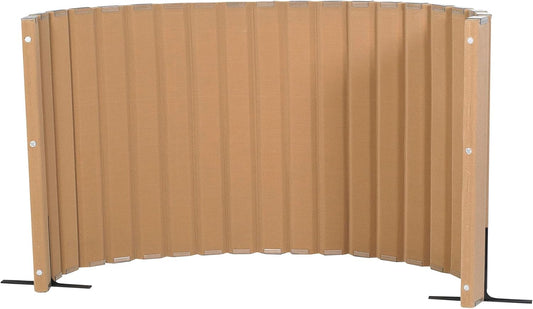 Angeles, Quiet Divider with Sound Sponge 48" x 10' Wall in Natural Tan, Free-Standing Classroom Partition for Enhanced Classroom Productivity and Noise Reduction