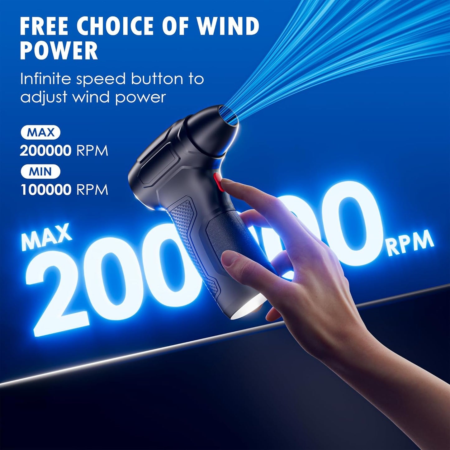 Compressed Air Duster, Mini Blower, Turbo Fan, 200000RPM Electric Duster,Rechargeable Cordless Air Blower,Replaces Compressed Air Cans for Outdoor,Offices,Car,Crevice Cleaning,Keyboard Cleaning