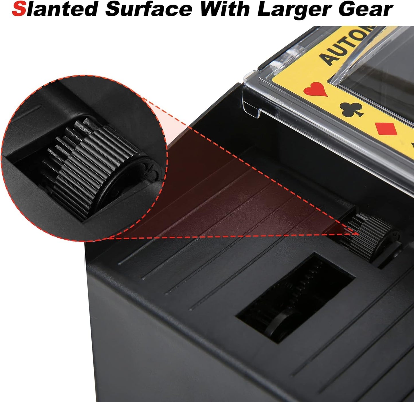 Automatic Card Shufflers 2/6 Deck (Playing Cards Included) - Battery-Operated Electric Shuffler Heavy Duty - Great for Casino, Home & Tournament Use for UNO, Blackjack, Texas Hold'em, Phase 10