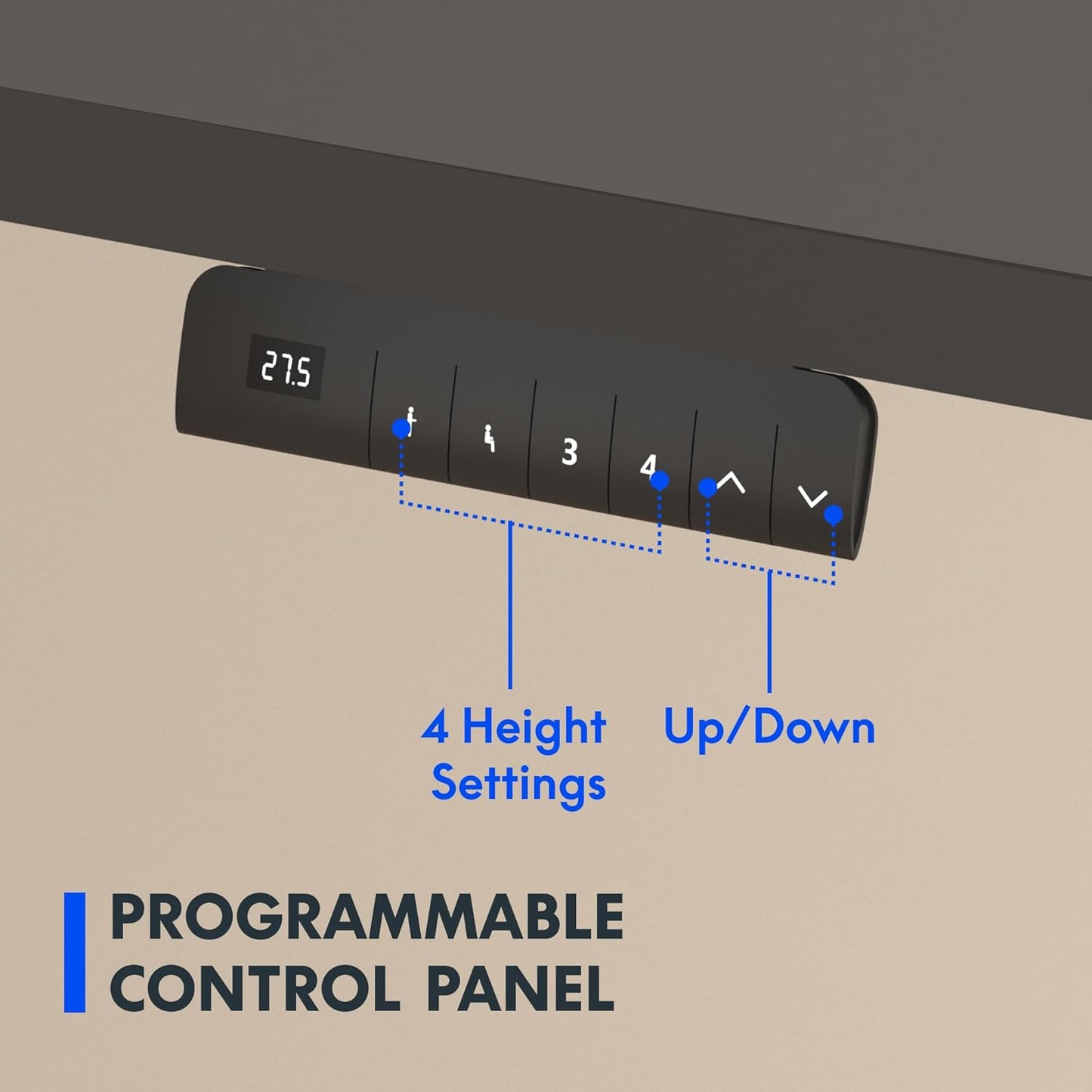 FLEXISPOT E3 Dual Motor Electric Standing Desk 48x24 Inch Whole-Piece Board Height Adjustable Electric Sit Stand (White Frame + Black Desktop, 2 Packages)