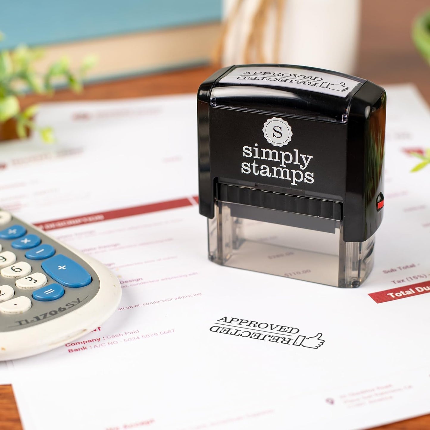 Approved/Rejected Office Stamp | 4 Different Sizes | 20 Designs | Multiple Color Options | Perfect for Quick Validation of Office Documents (Approved/Rejected, Medium)